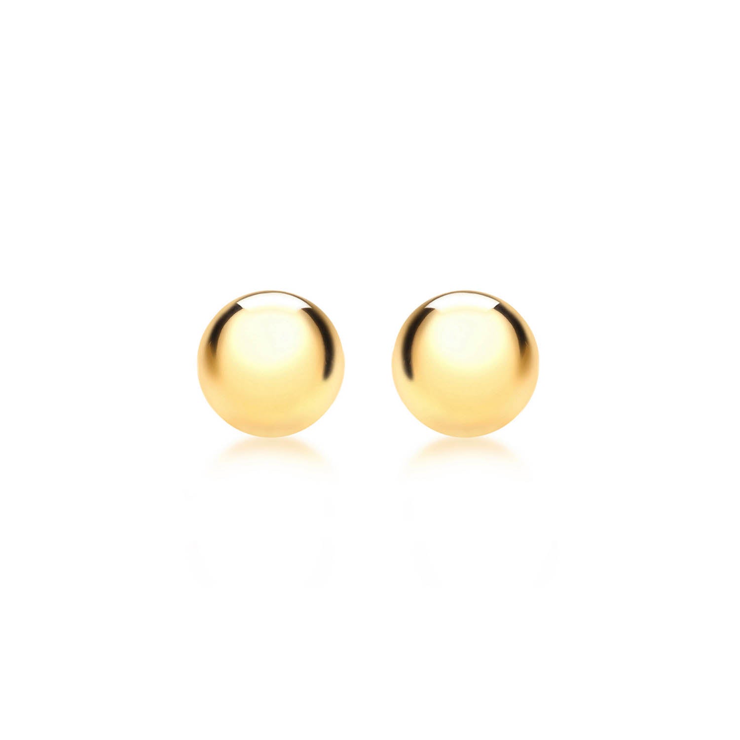 9ct Yellow Gold 8mm Ball Stud Earrings