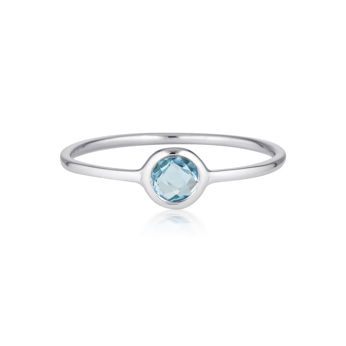 Eos Blue Topaz Silver Ring