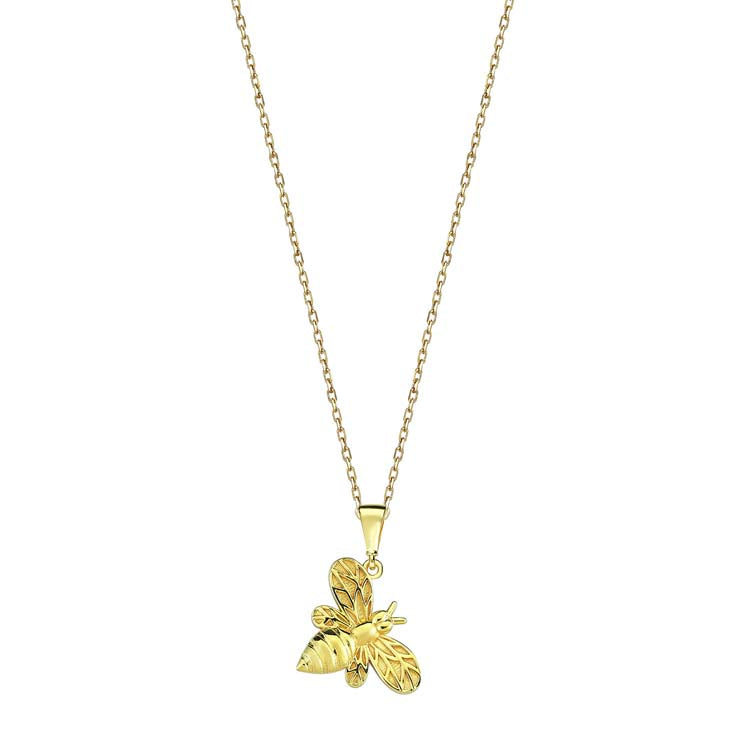 9ct Yellow Gold Bumble Bee Necklace 40-45cm