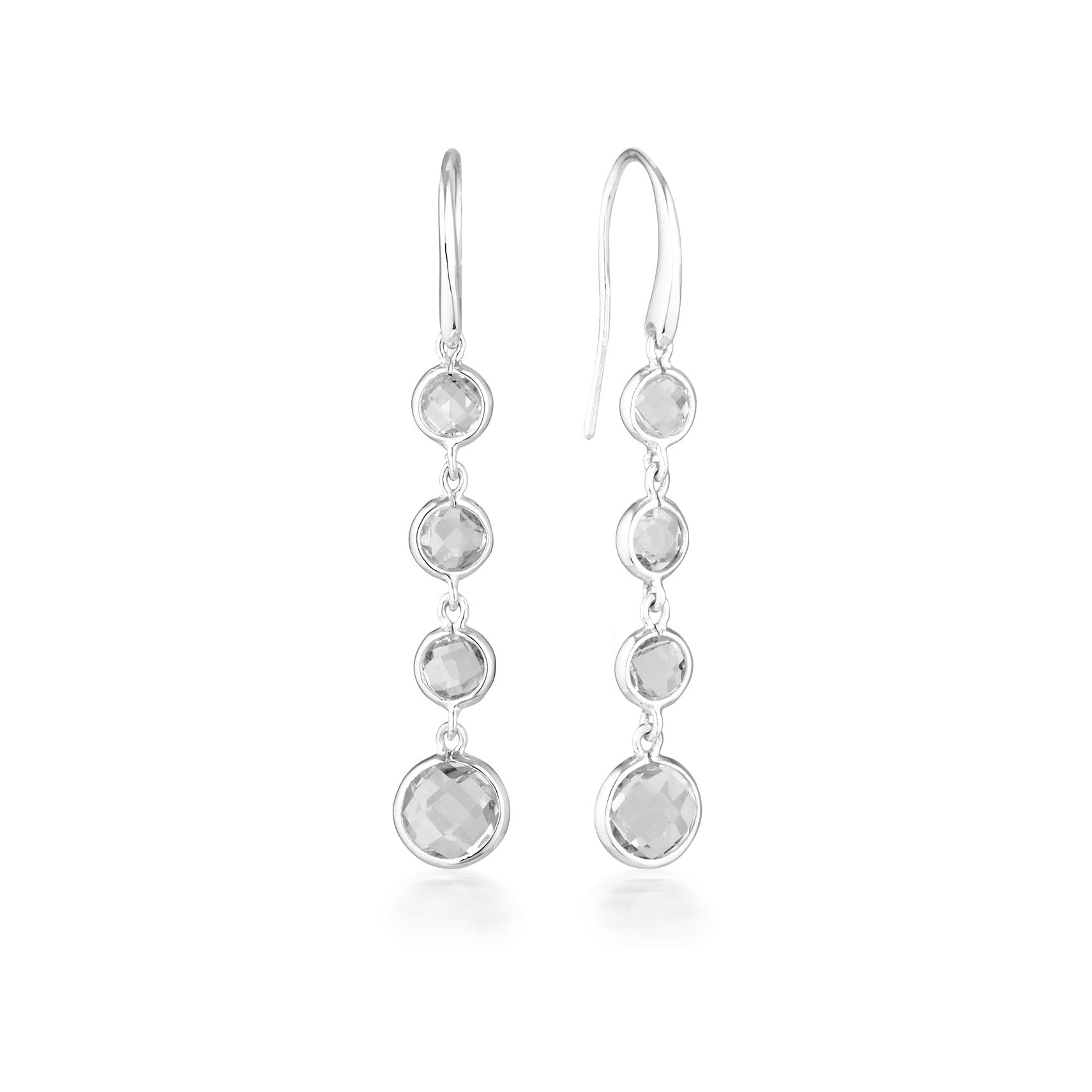 Helios Drop Earrings Silver