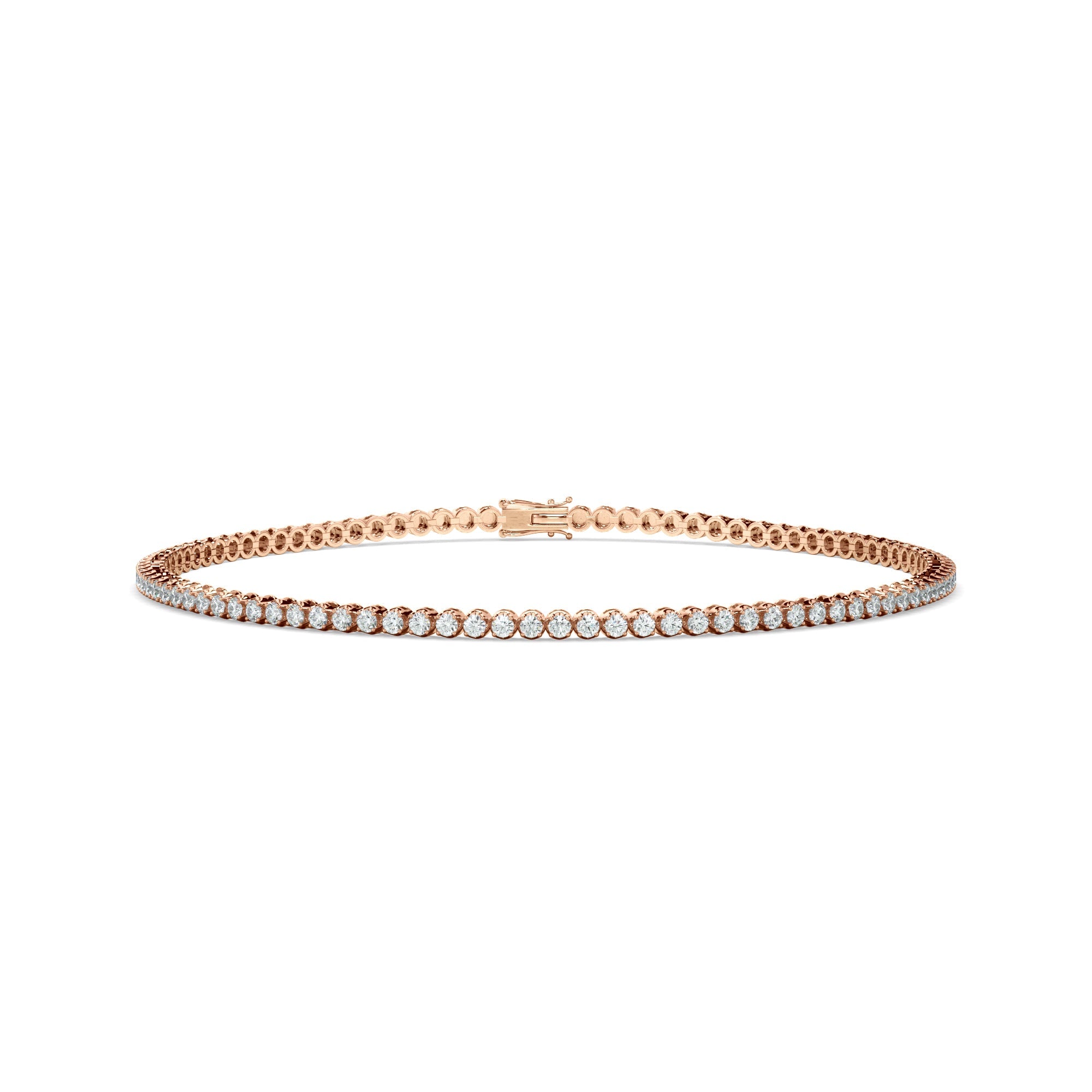 2ct Round Brilliant Cut Laboratory-Grown Diamond Tennis Bracelet