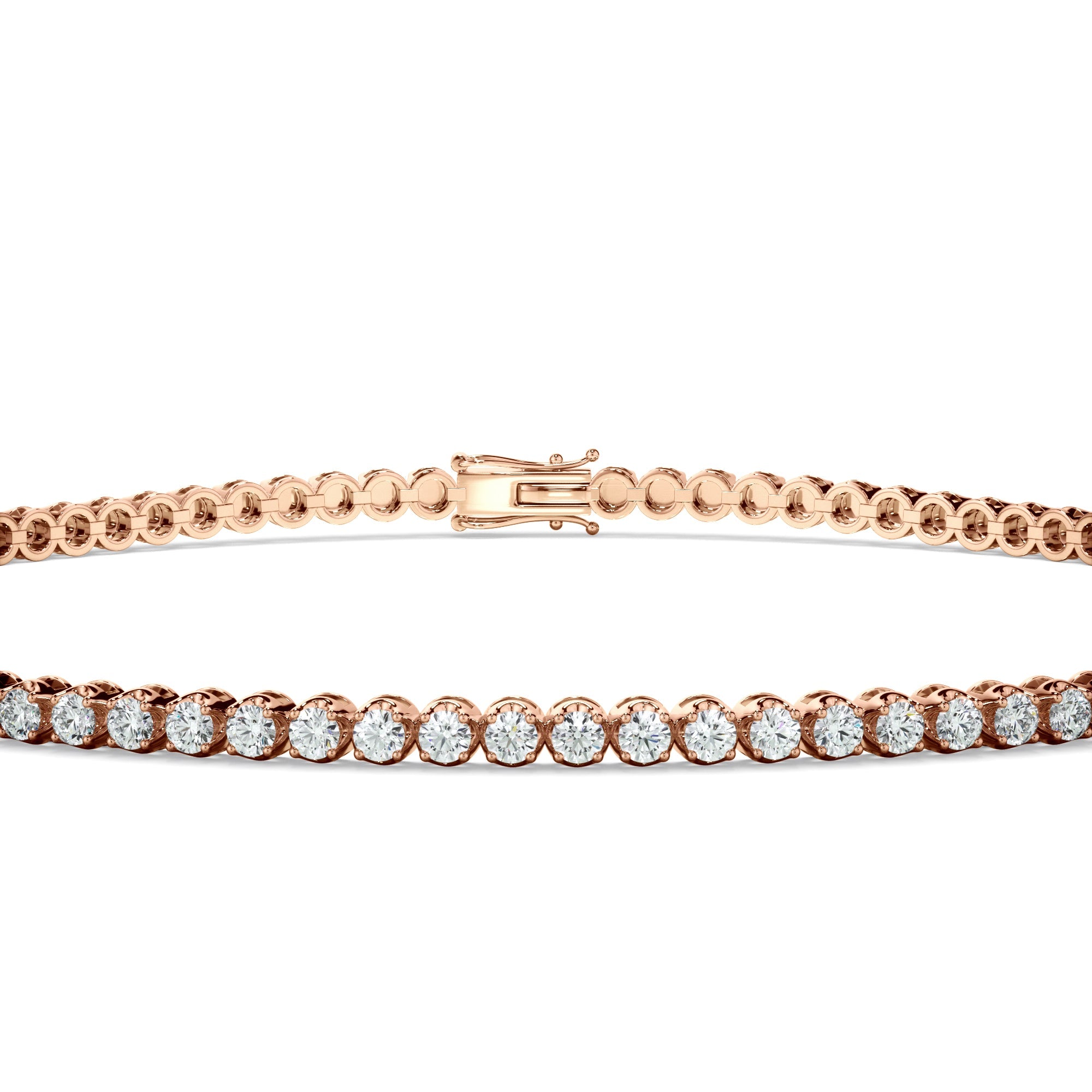 2ct Round Brilliant Cut Laboratory-Grown Diamond Tennis Bracelet