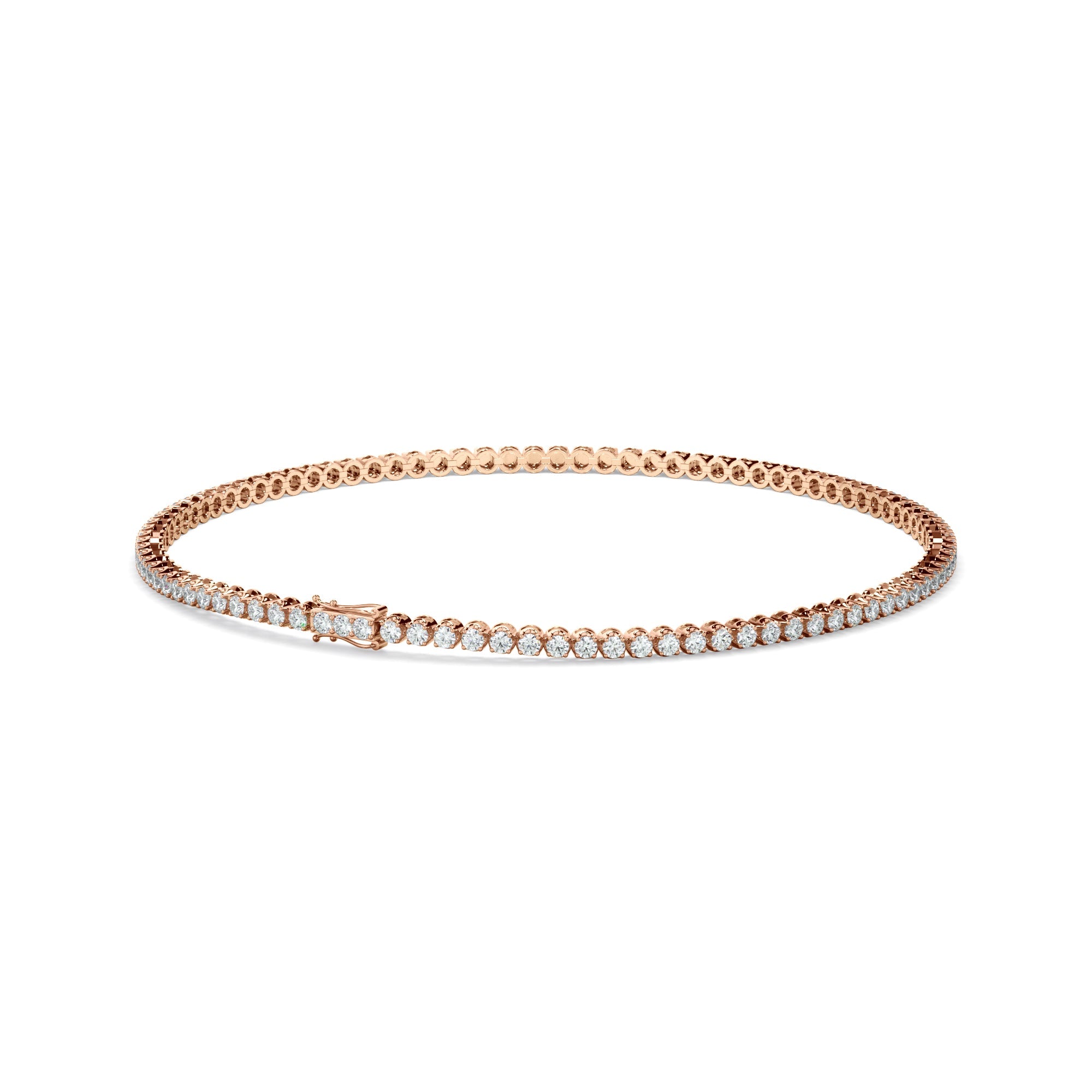 2ct Round Brilliant Cut Laboratory-Grown Diamond Tennis Bracelet