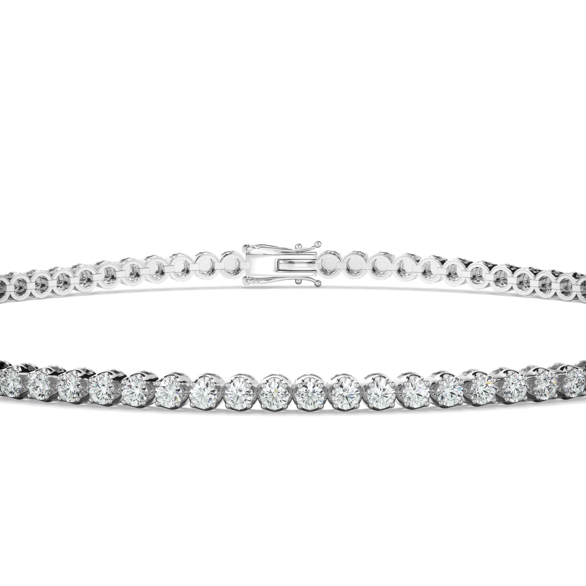 2ct Round Brilliant Cut Laboratory-Grown Diamond Tennis Bracelet