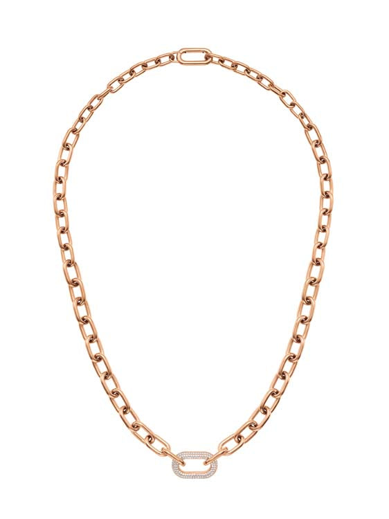 Daniel Wellington Crystal Link Necklace Rose Gold