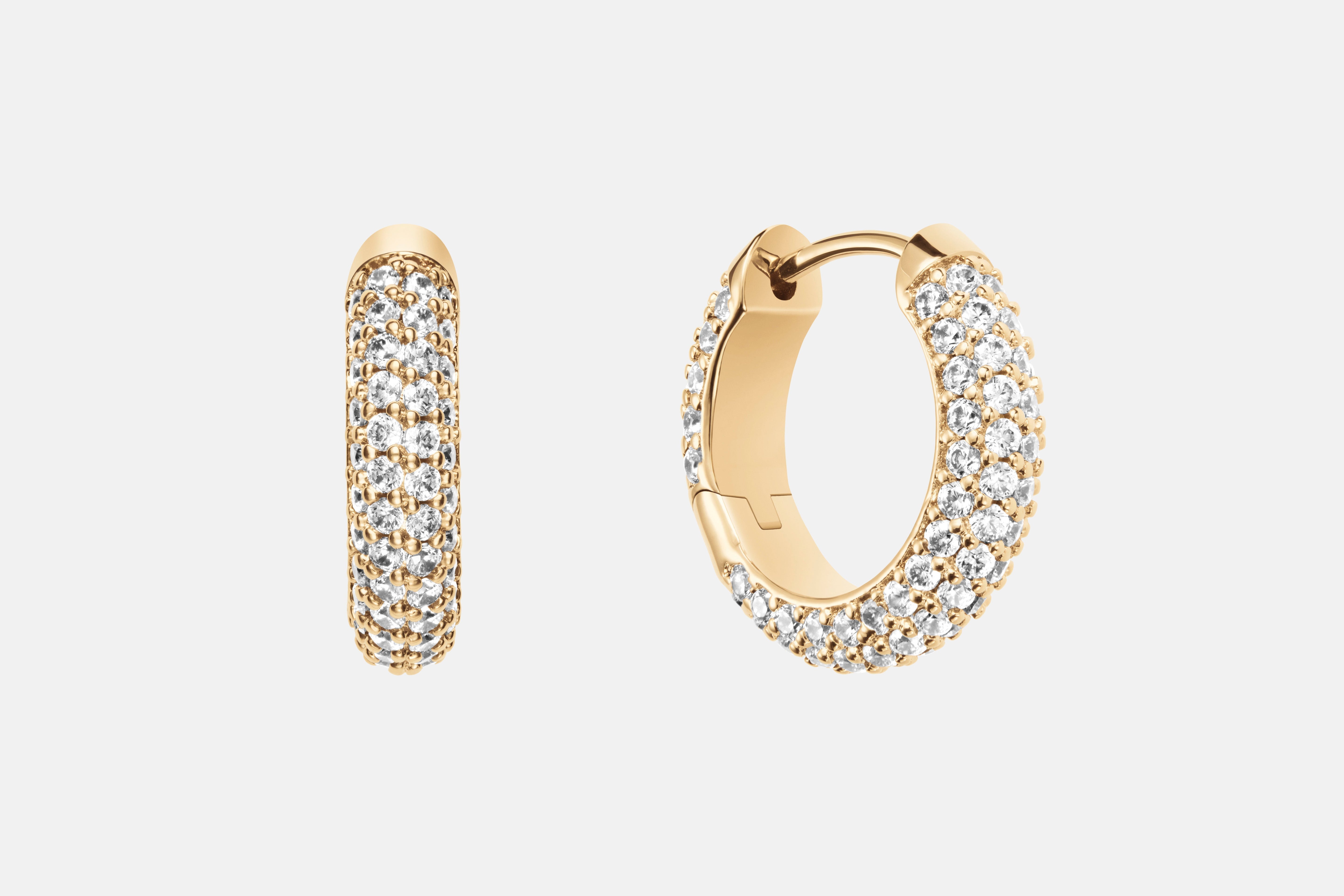 Daniel Wellington Pave Earrings Gold