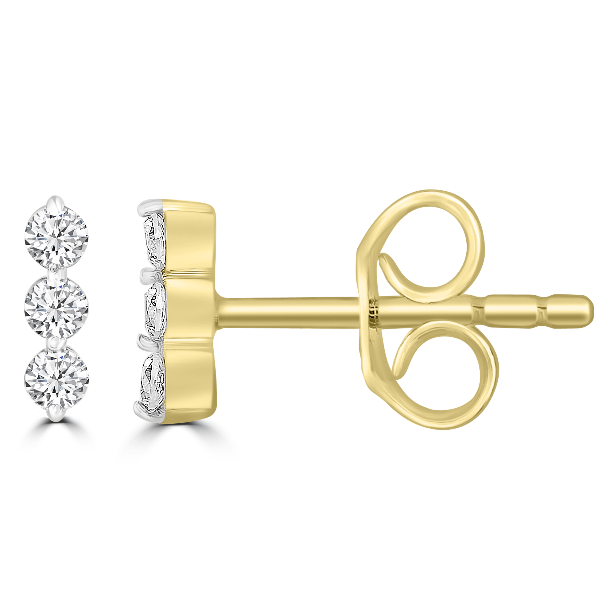 Diamond Fashion Earrings with 0.15ct Diamonds in 9ct Yellow Gold