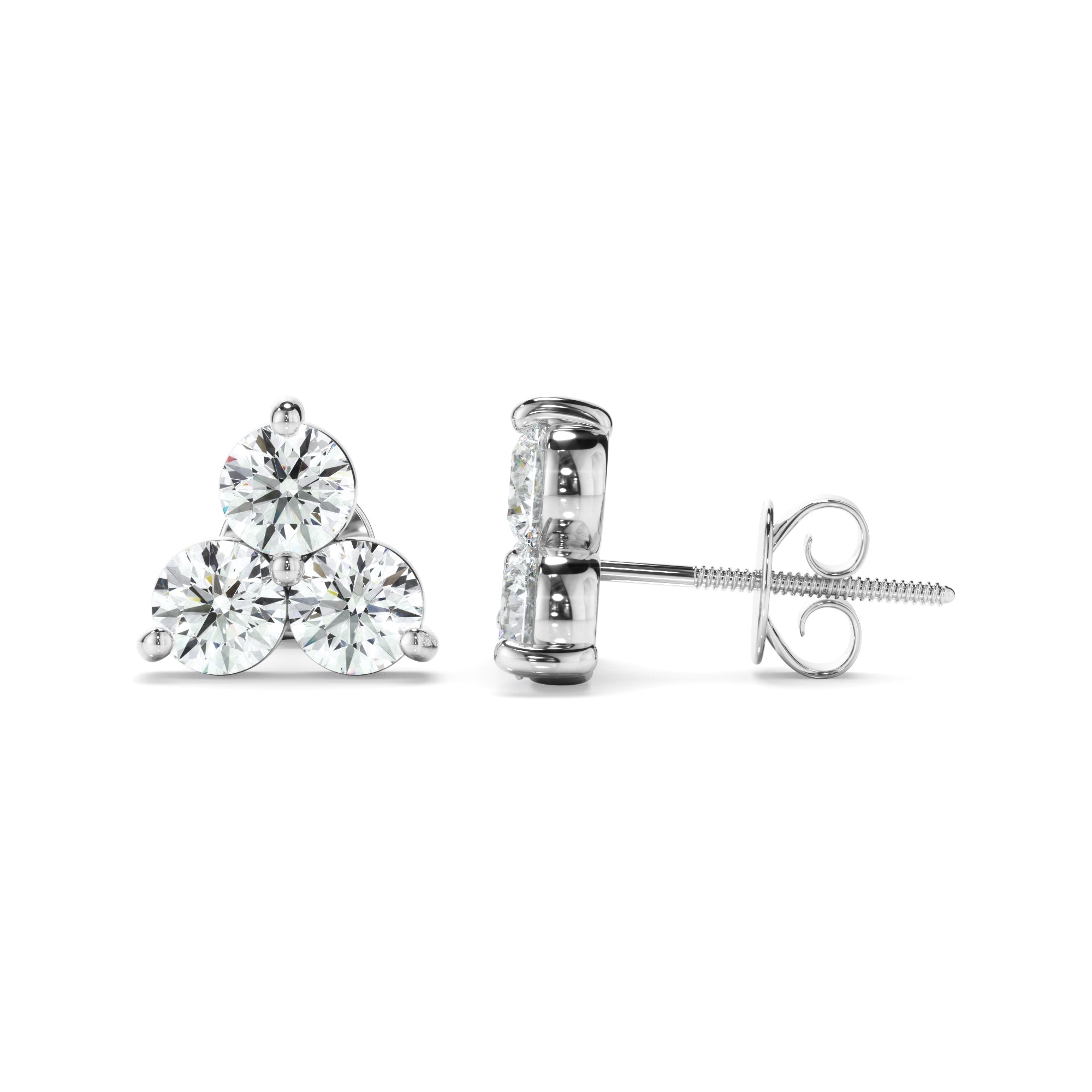 1.50ct Laboratory-Grown Diamond Cluster Stud Earrings