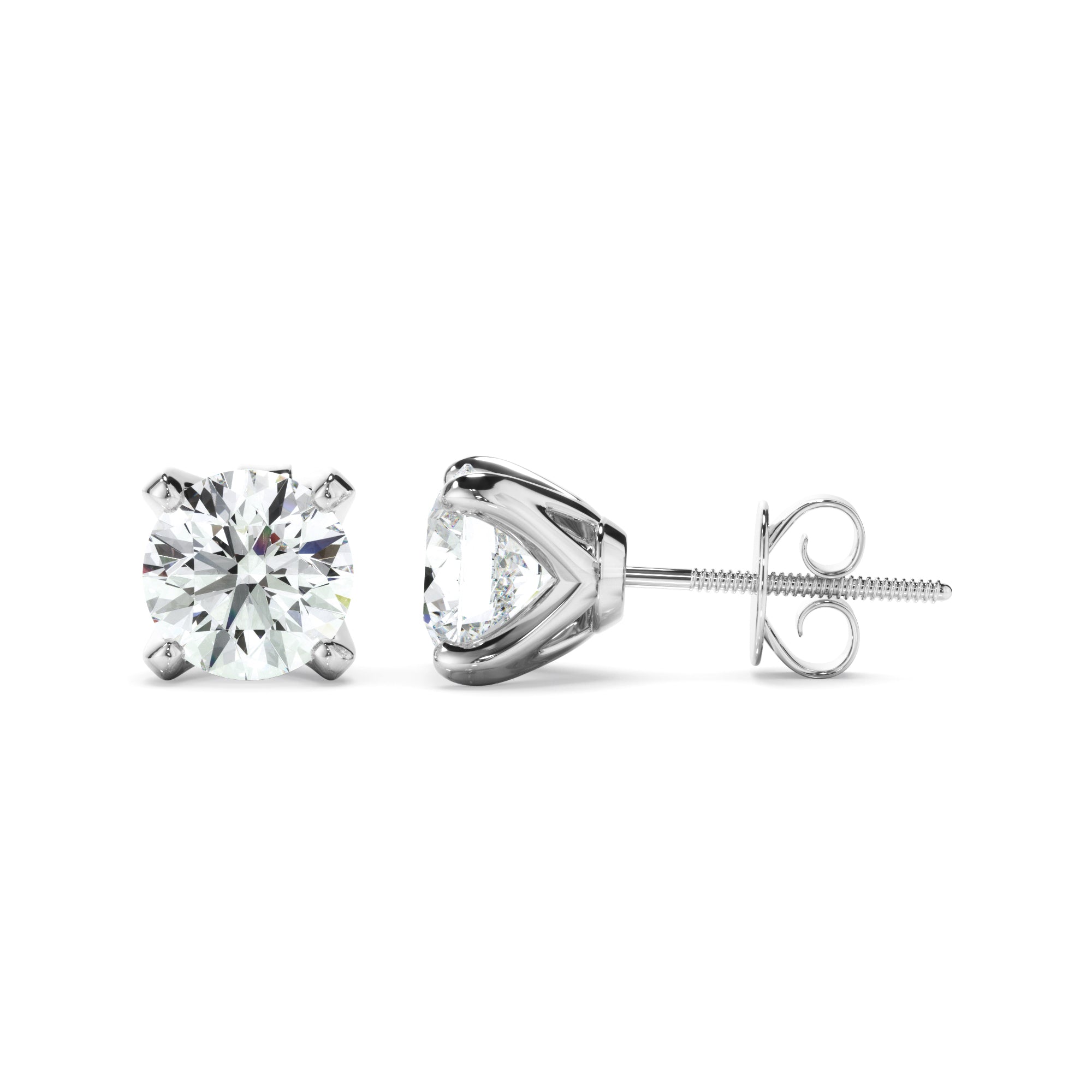 1ct Round Brilliant Cut Laboratory-Grown Diamond Stud Earrings