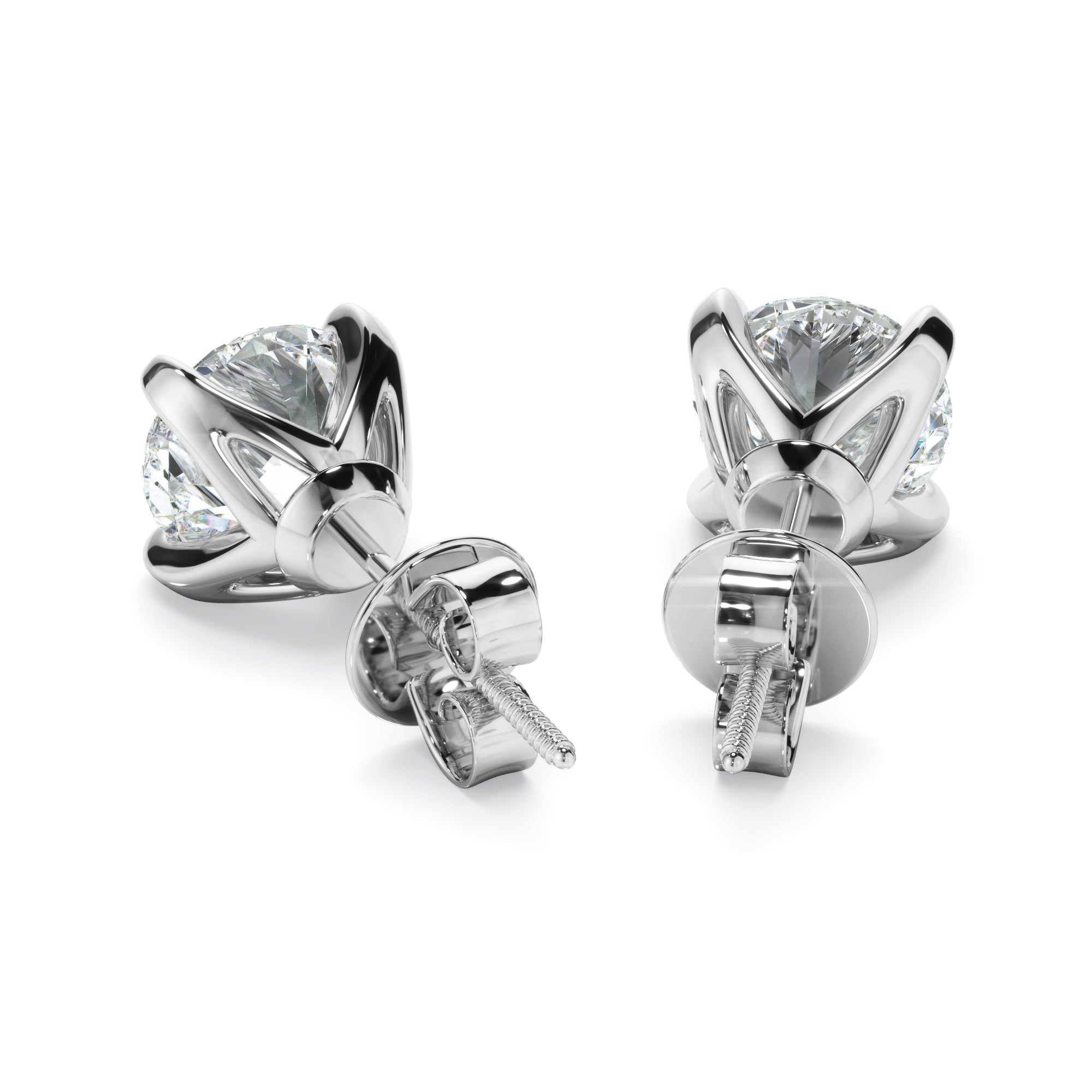 1ct Round Brilliant Cut Laboratory-Grown Diamond Stud Earrings