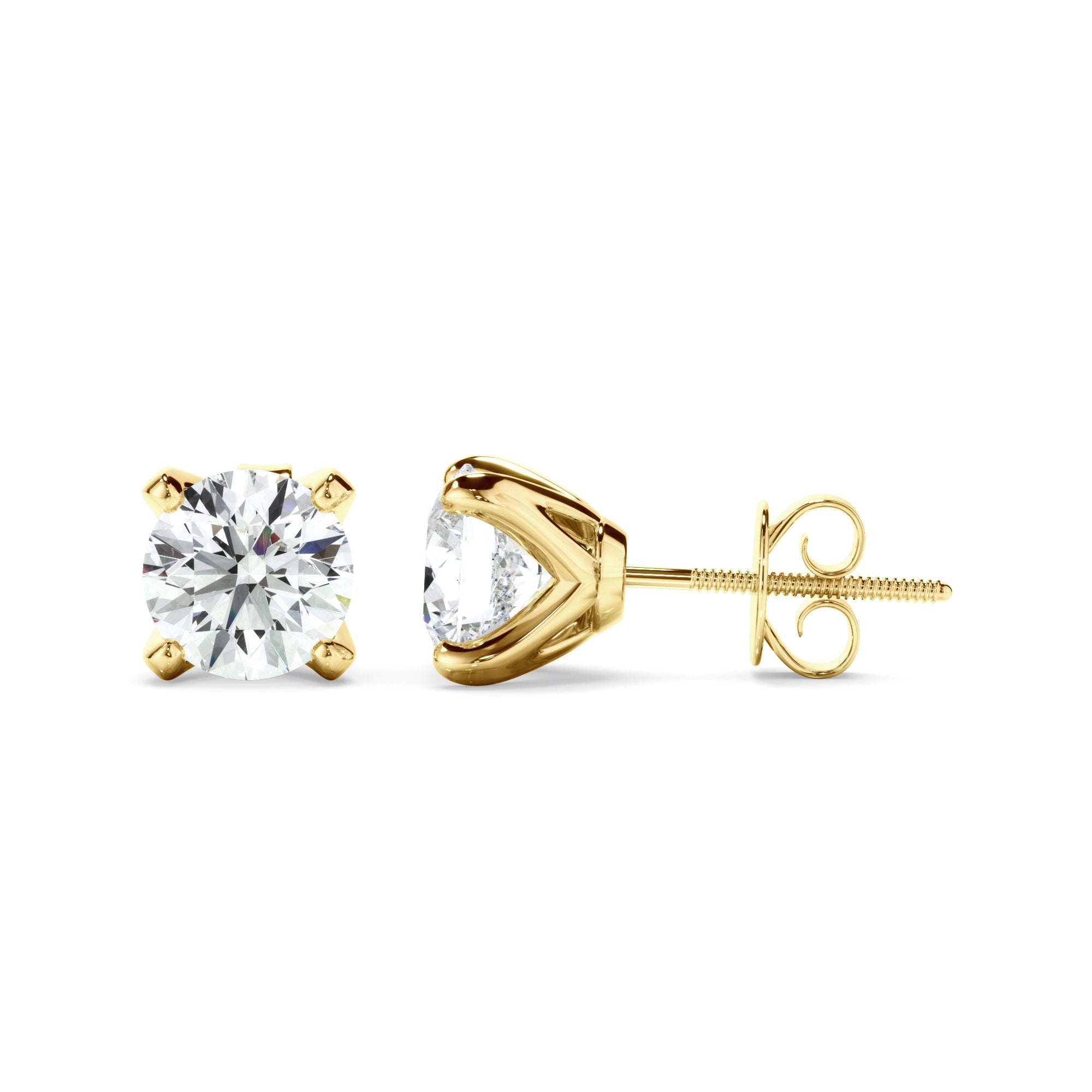 1ct Round Brilliant Cut Laboratory-Grown Diamond Stud Earrings
