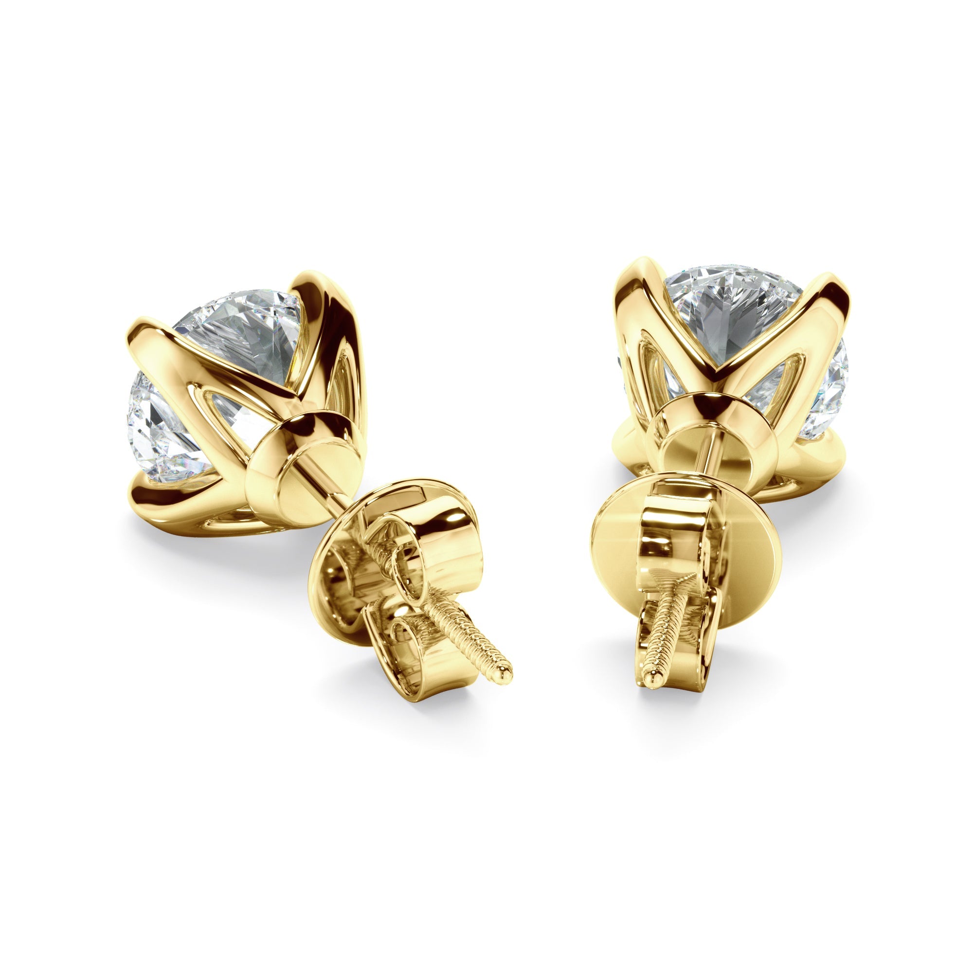 1ct Round Brilliant Cut Laboratory-Grown Diamond Stud Earrings