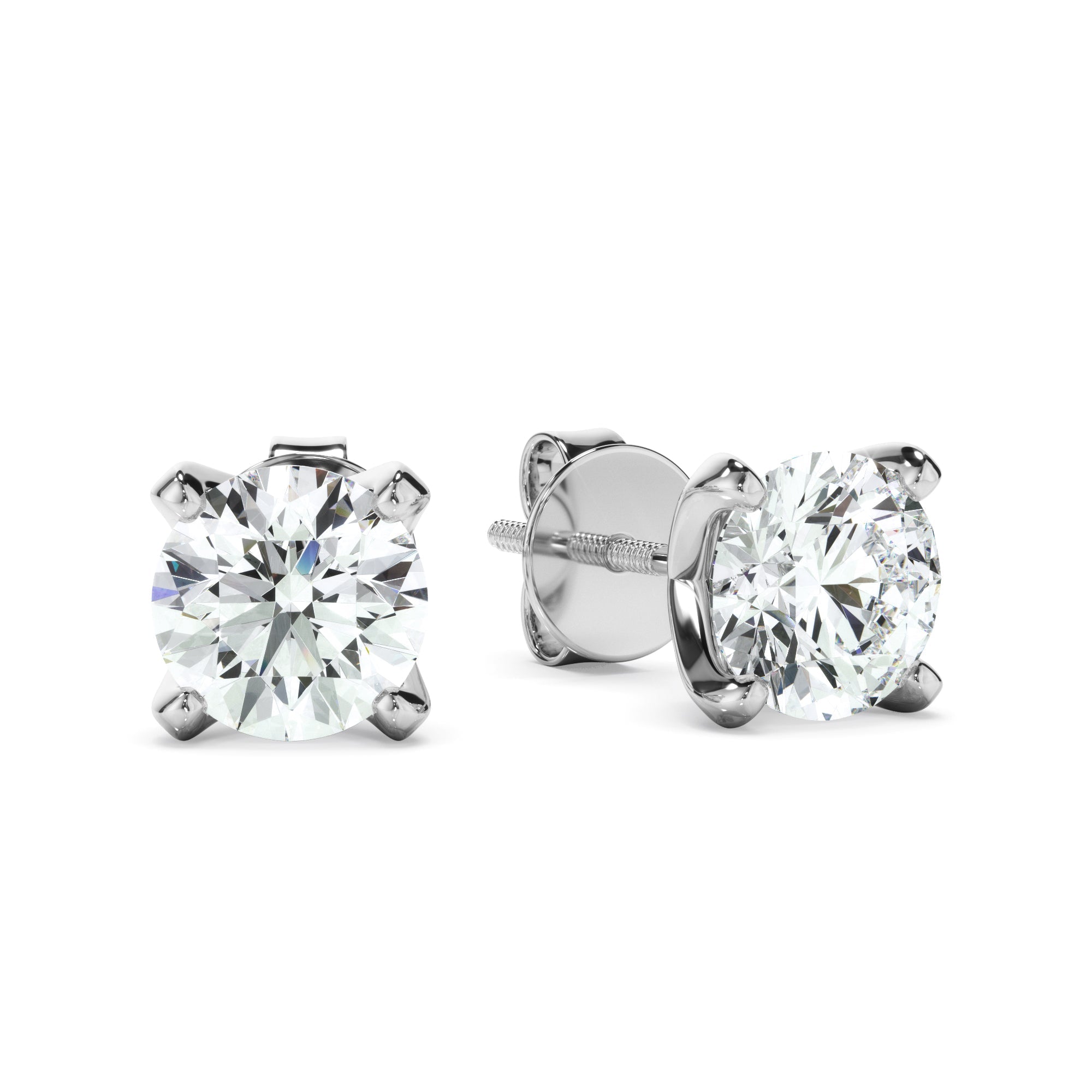 0.80ct Round Brilliant Cut Laboratory-Grown Diamond Stud Earrings