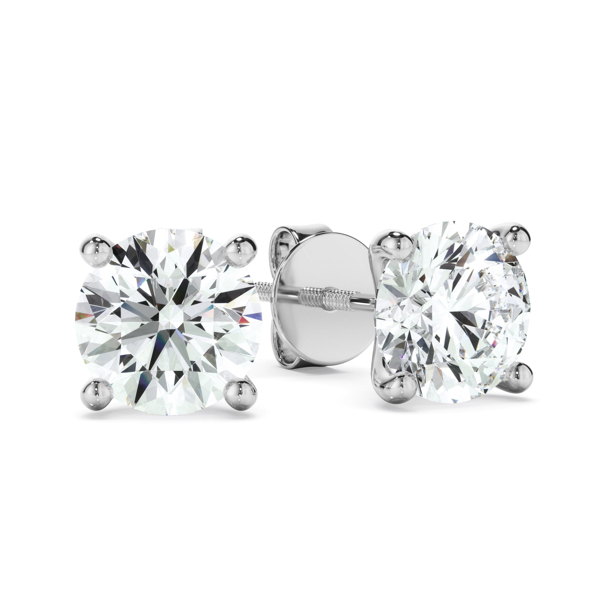 1.40ct Round Brilliant Cut Laboratory-Grown Diamond Stud Earrings