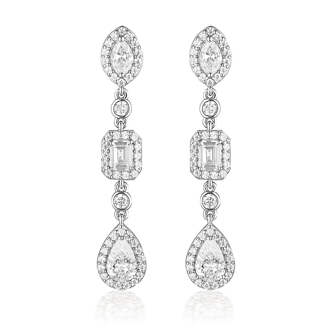 Summer Sorbet Pina Colada Earrings Silver