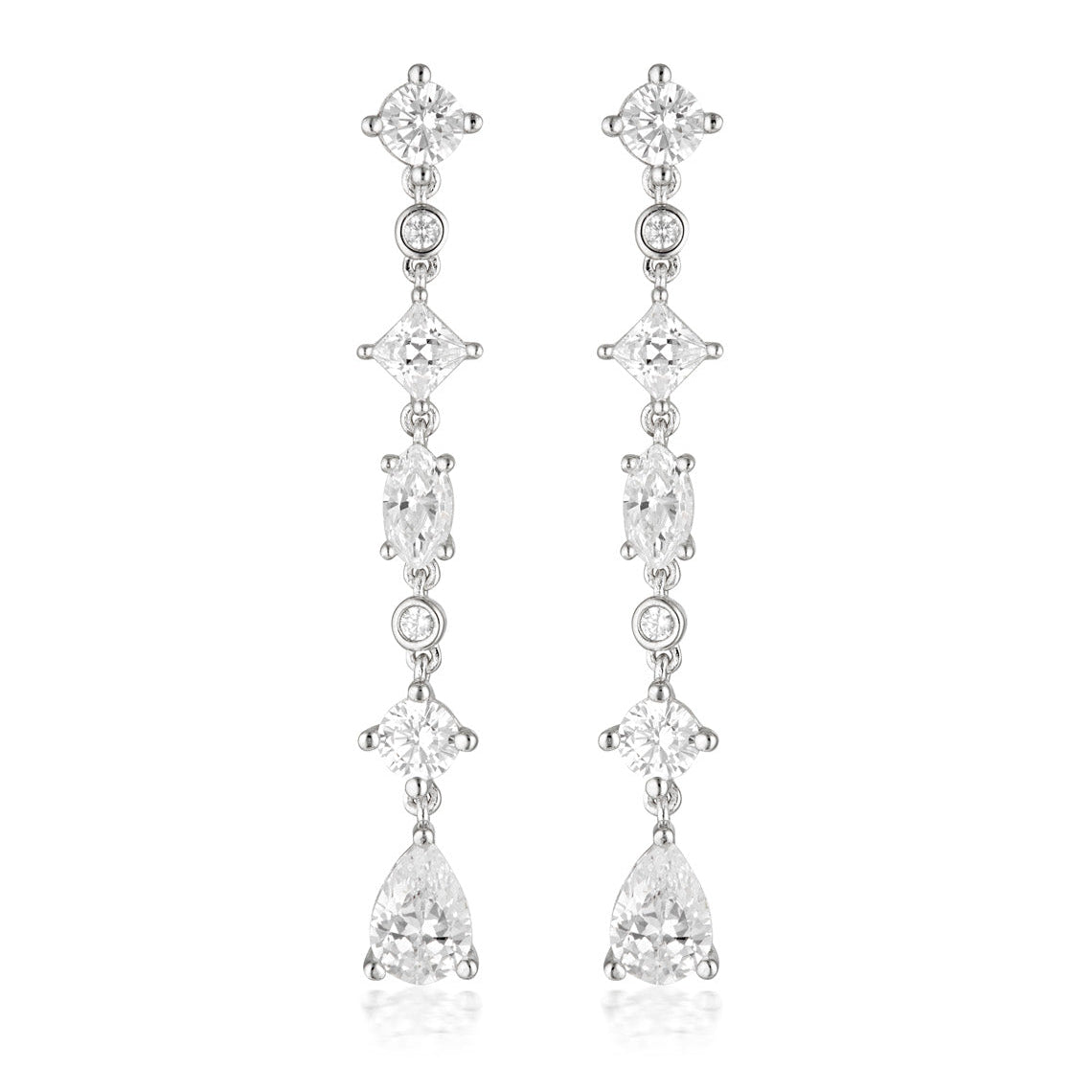 Summer Sorbet Gelato Glimmer Earrings Silver