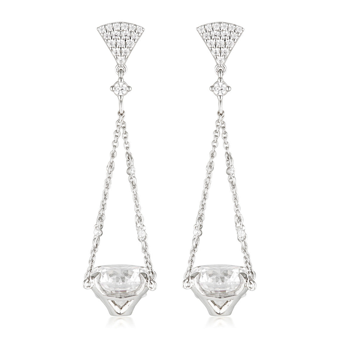 Summer Sorbet Brilliant Bouquet Earrings Silver