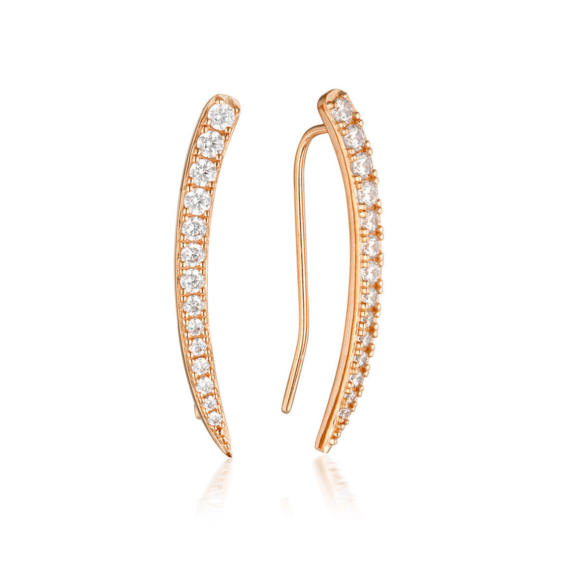 Summer Sorbet Vanilla Vine Earrings Large Rose Gold