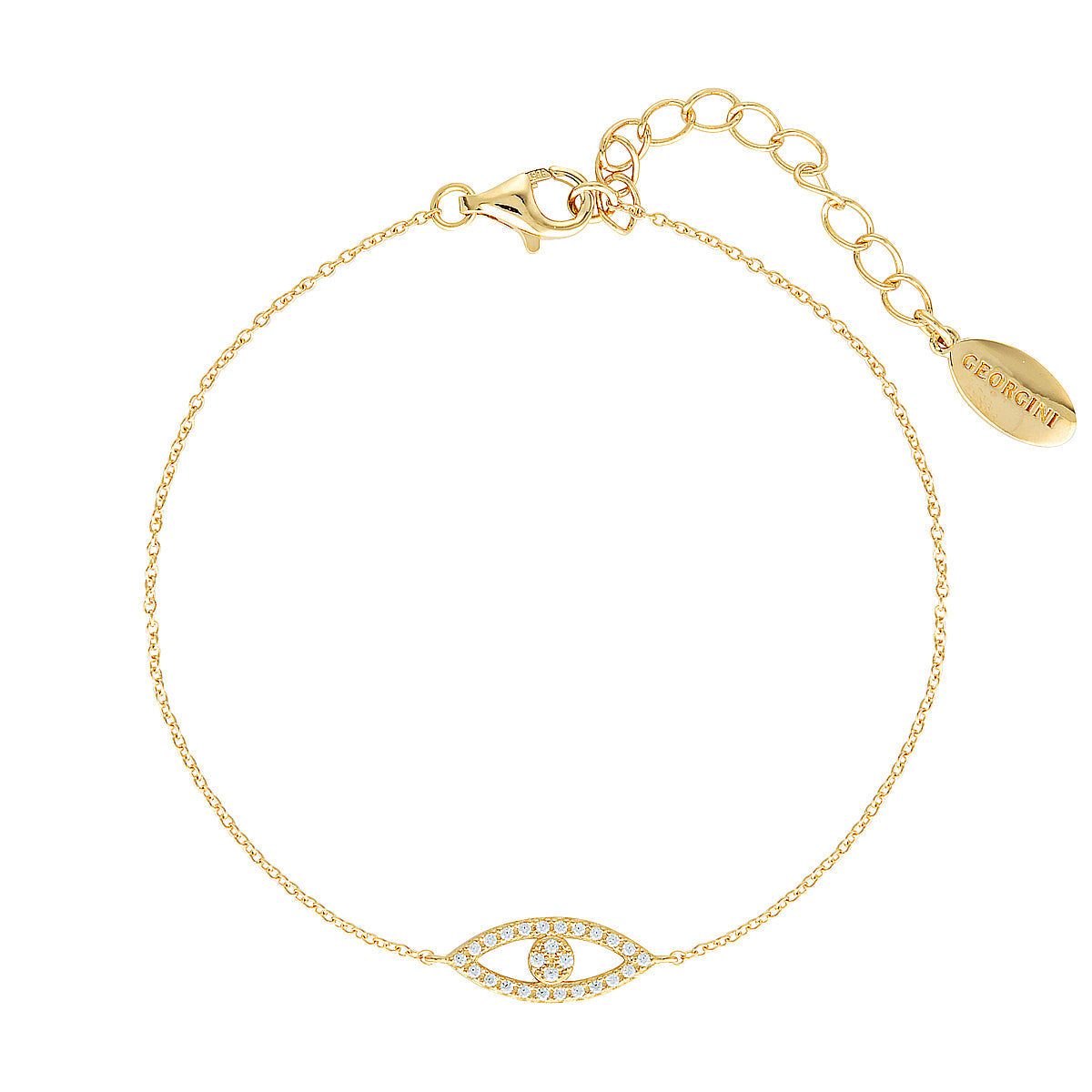 Rock Star Evil Eye Gold Bracelet