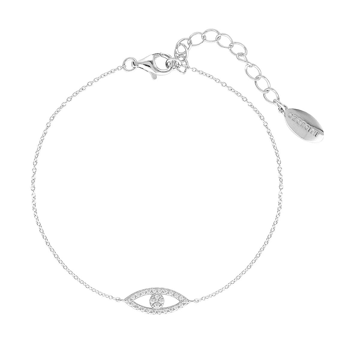 Rock Star Evil Eye Silver Bracelet