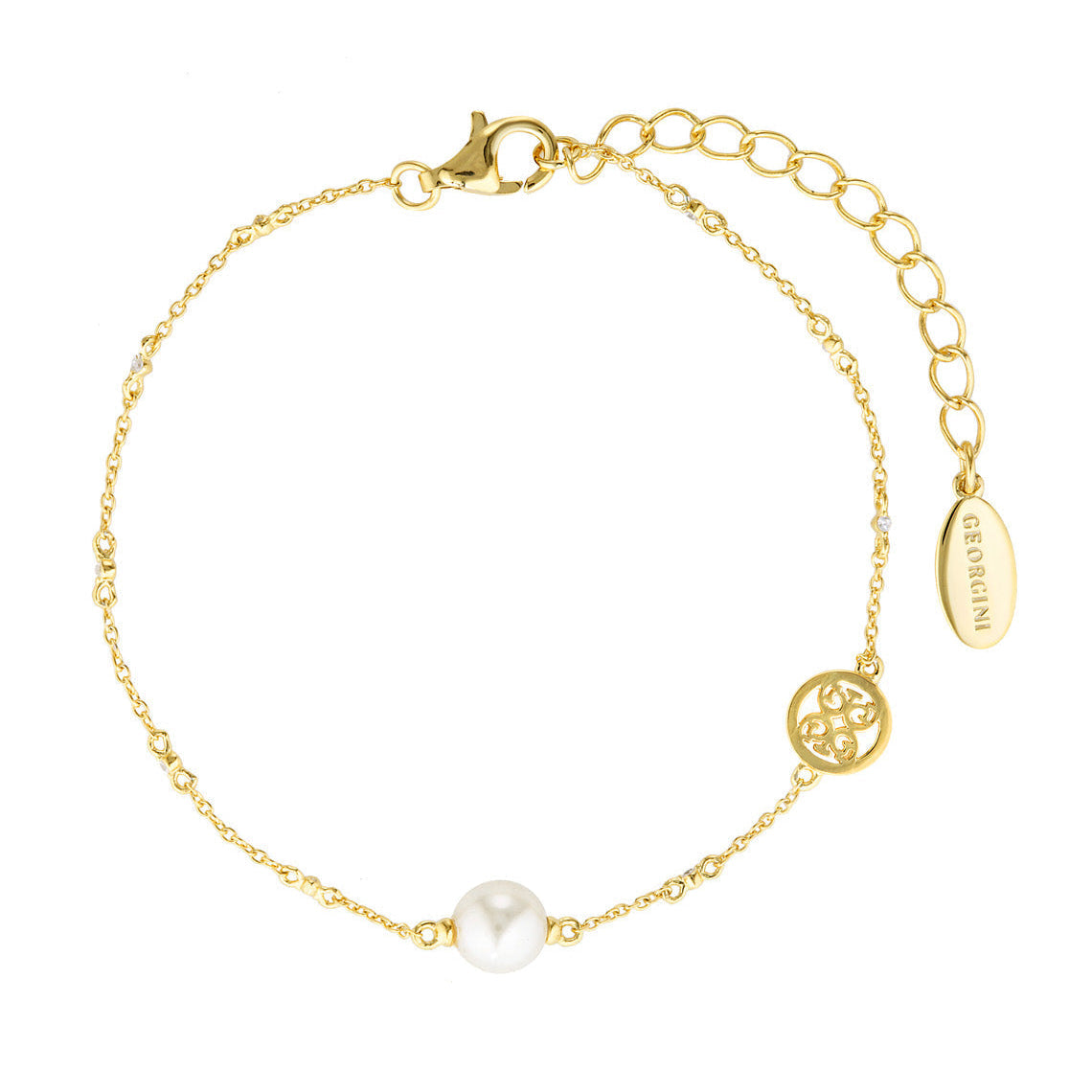 Red Carpet Globe Pearl Bracelet Gold