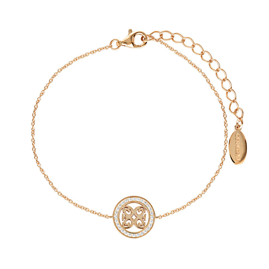 Signature Medalion Bracelet Rose Gold