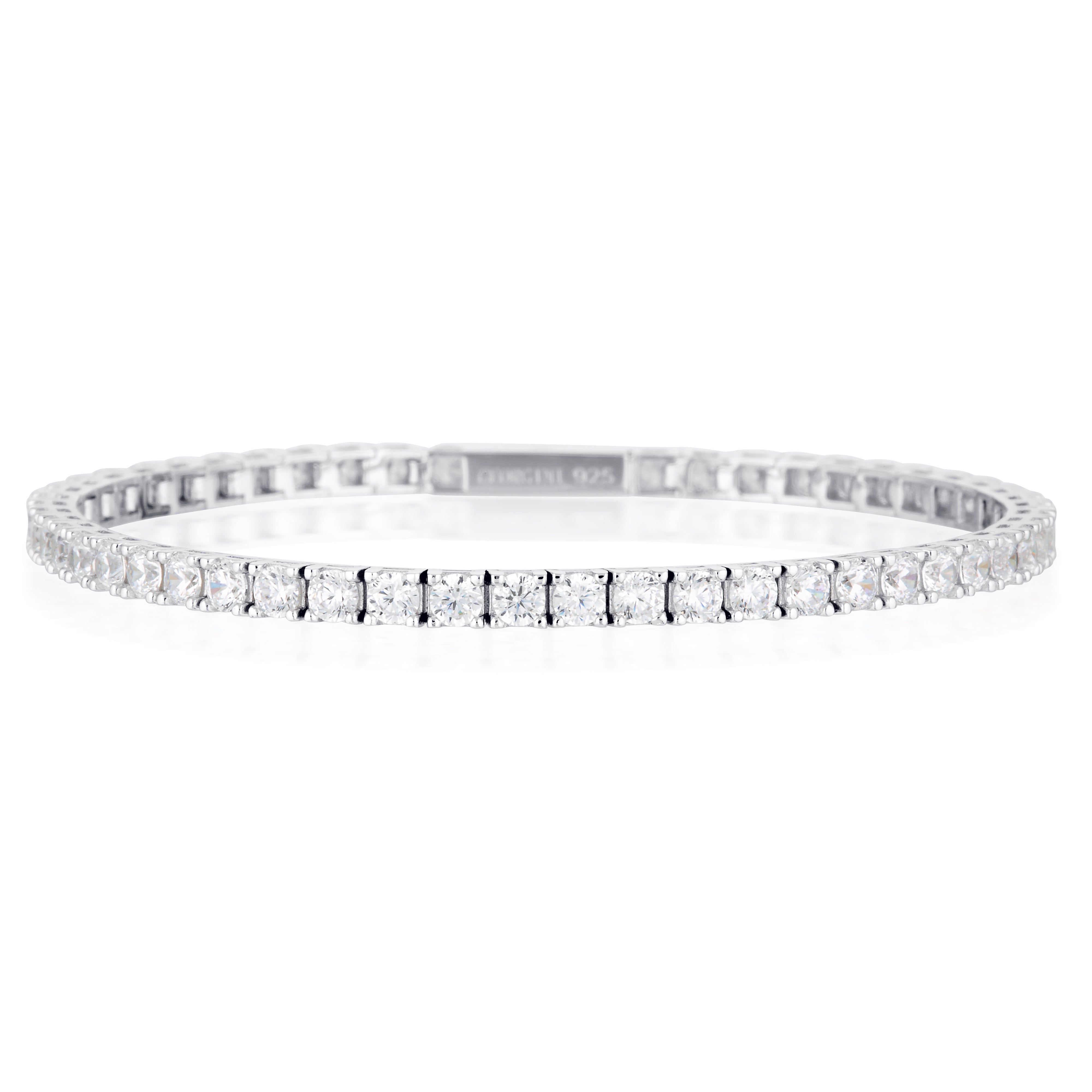 Georgini Selena 3mm Tennis Bracelet Silver Large 19.5Cm