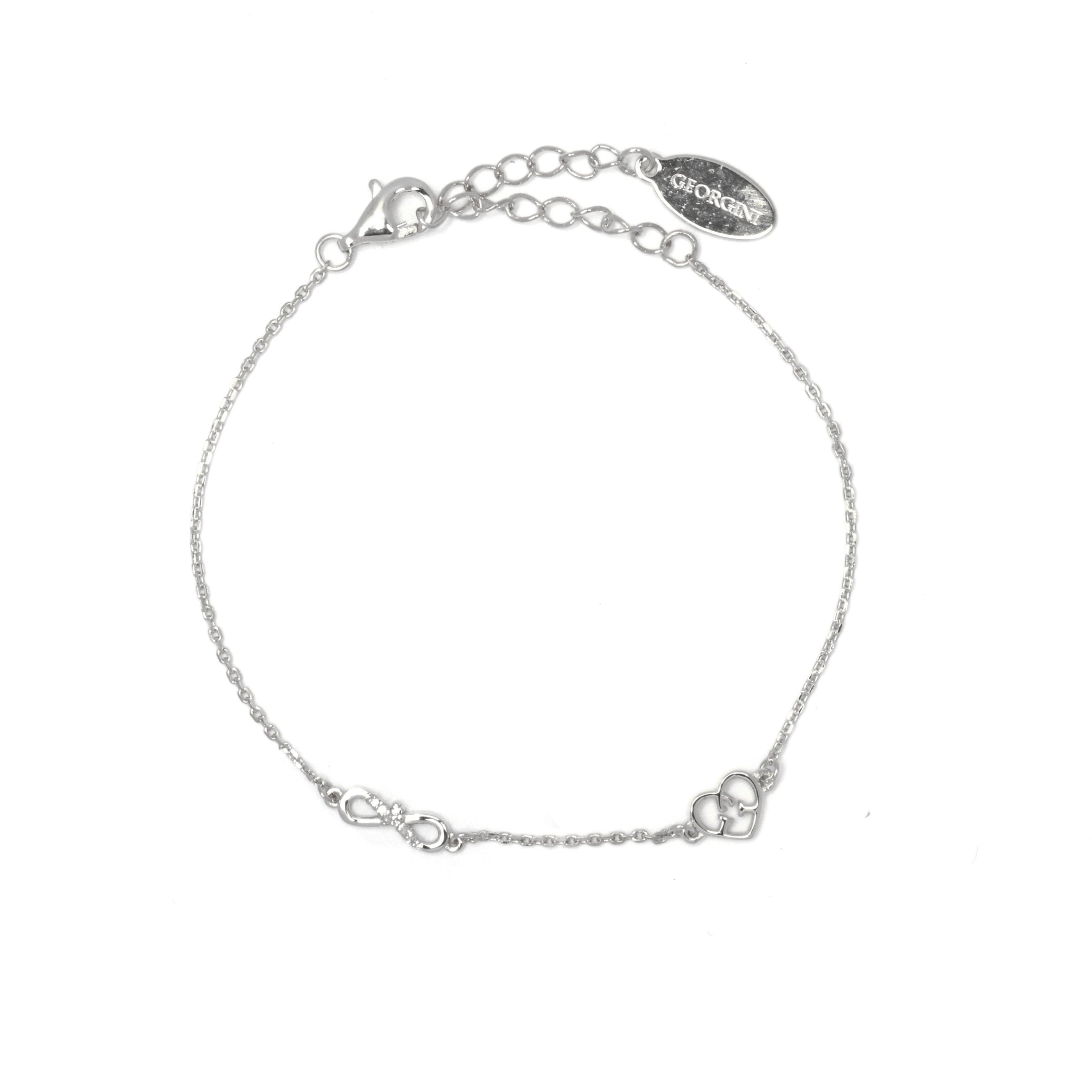 Diamonds by Georgini Seven Natural Diamond Infinity Bracelet Silver
