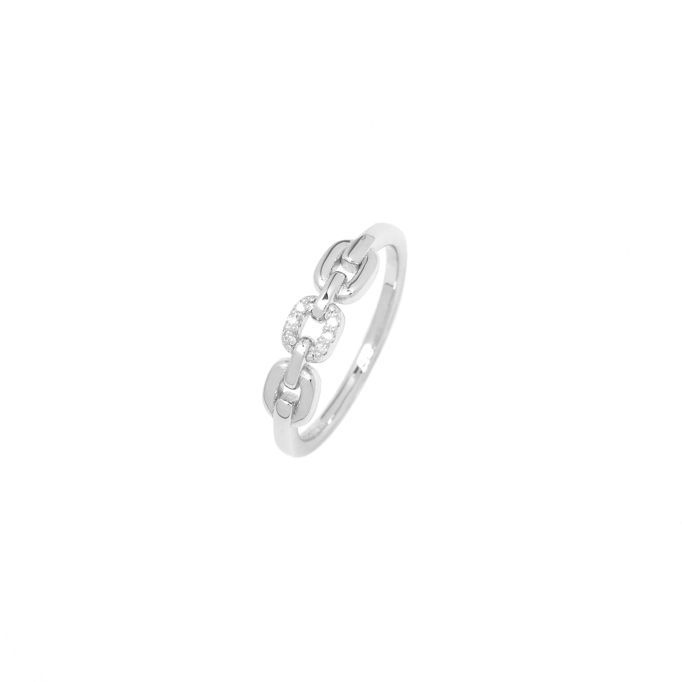 Diamonds by Georgini Six Natural Diamond Link Ring Silver