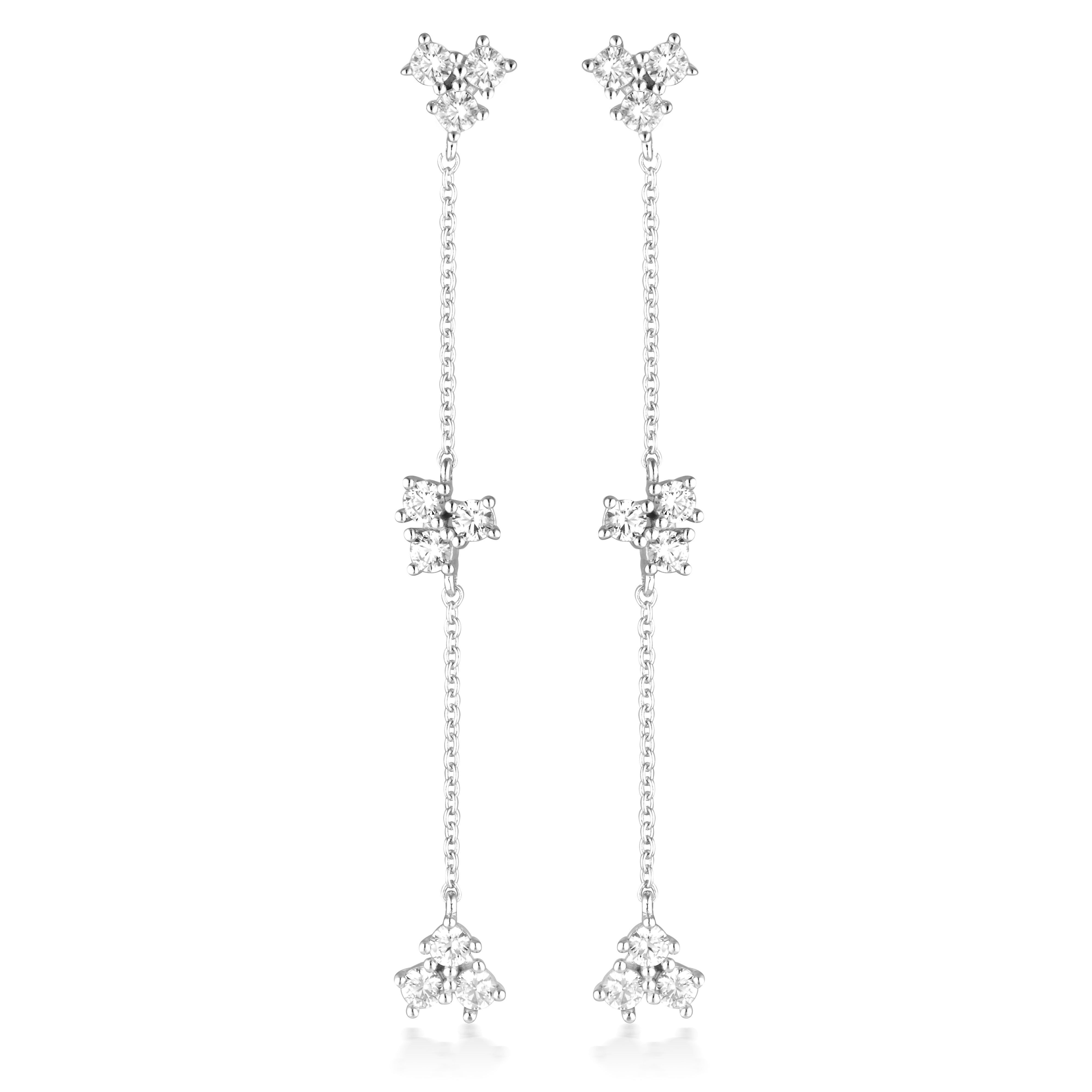 Georgini The Layered Edit Trois Earrings Silver