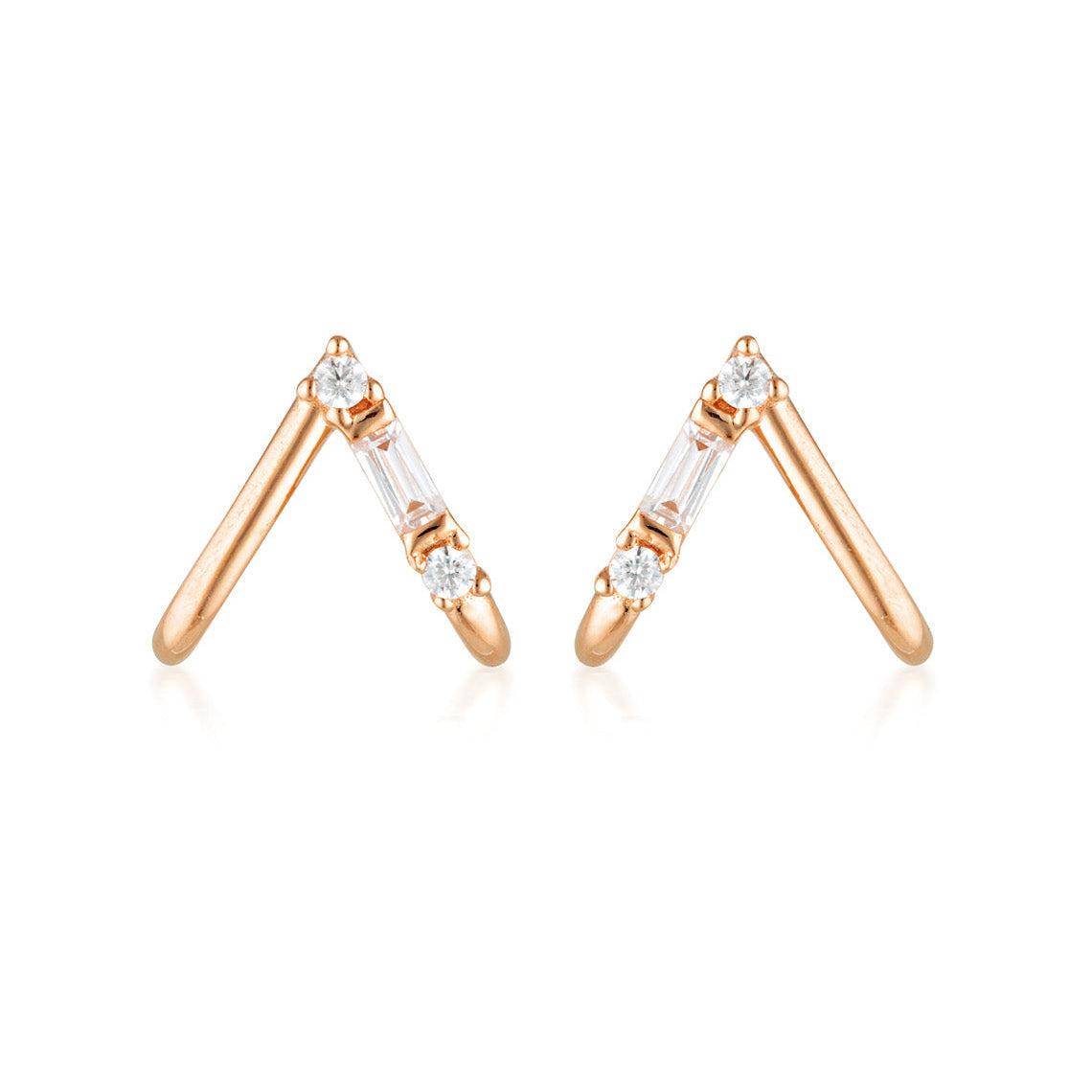 Georgini The Layered Edit Tiga Earrings Rose Gold