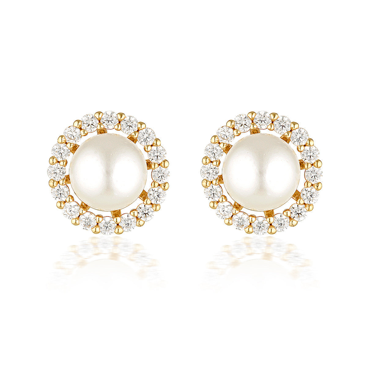 Noel Nights Esteem Pearl Earrings Gold