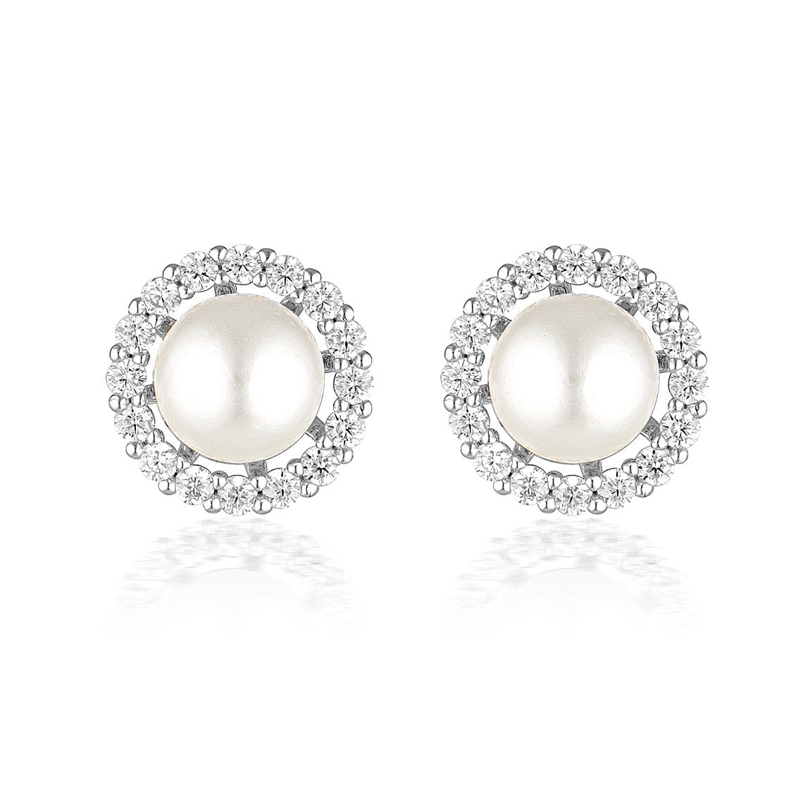 Noel Nights Esteem Pearl Earrings Silver