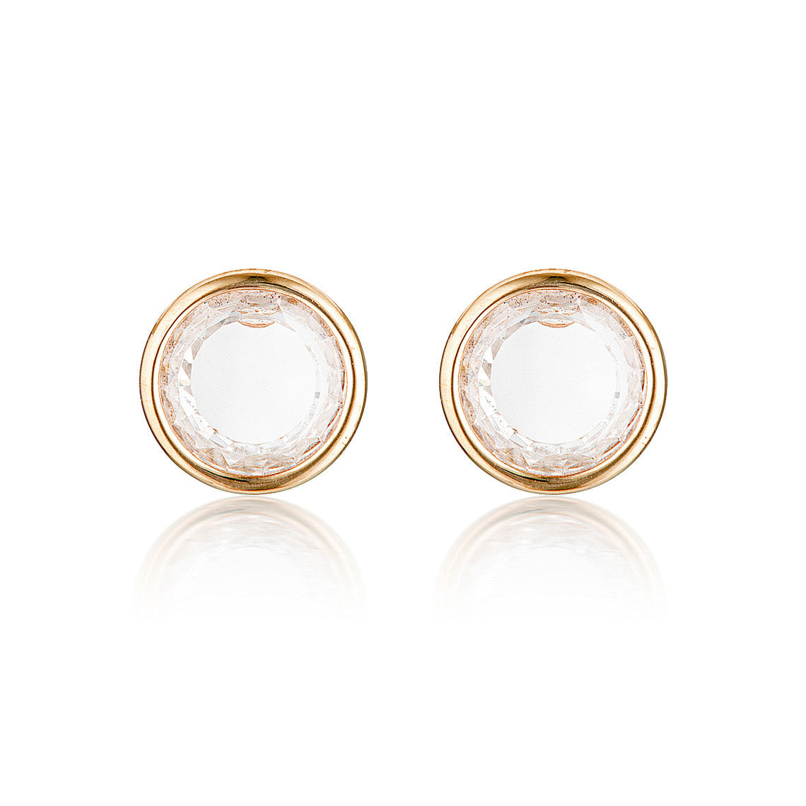 Noel Nights Sliced Stone Earrings Rose Gold
