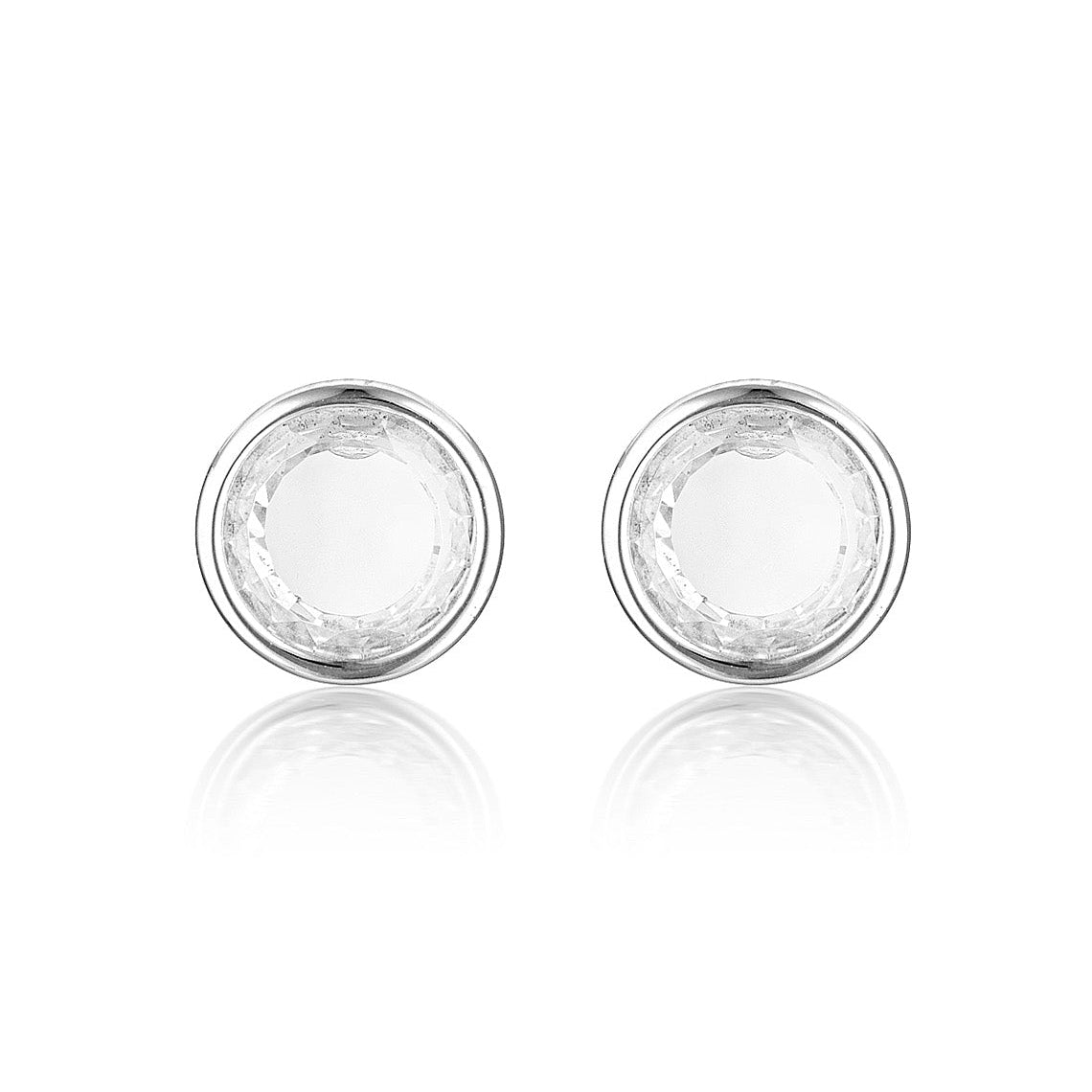 Noel Nights Sliced Stone Earrings Silver