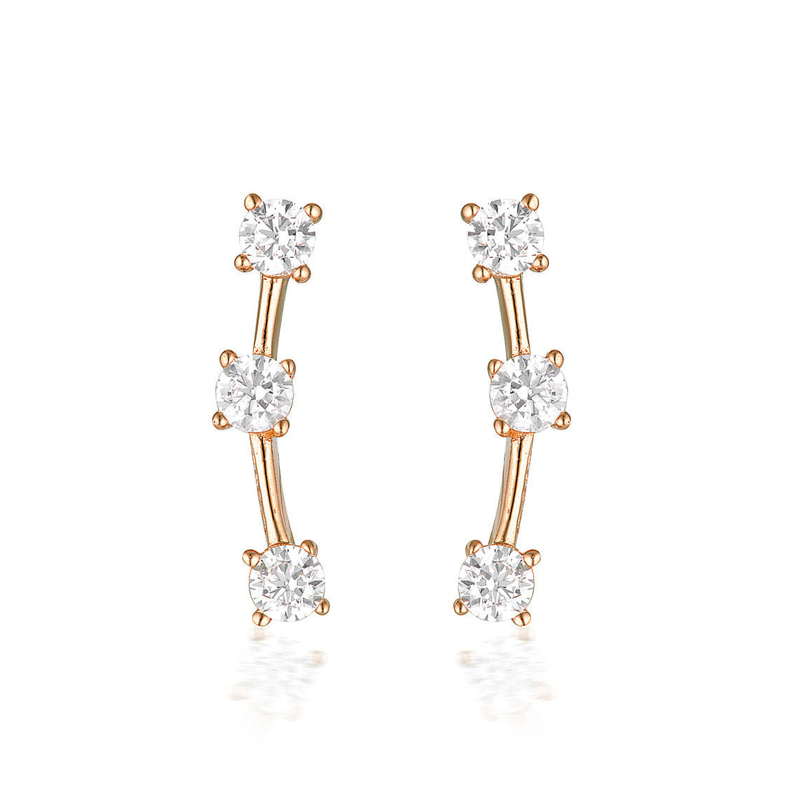 Noel Nights Tinsel Earrings Rose Gold