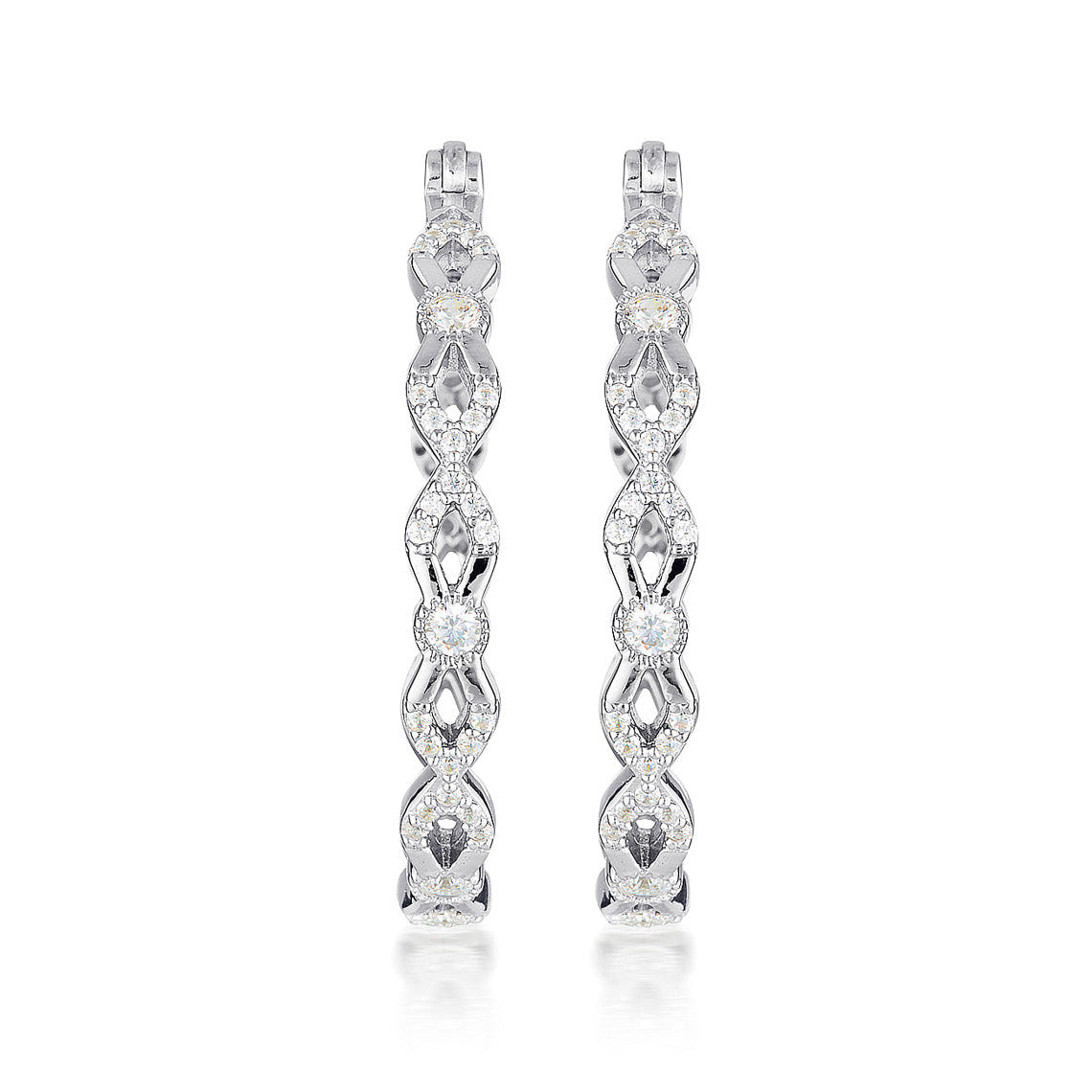 Red Carpet Ovation Earrings Silver