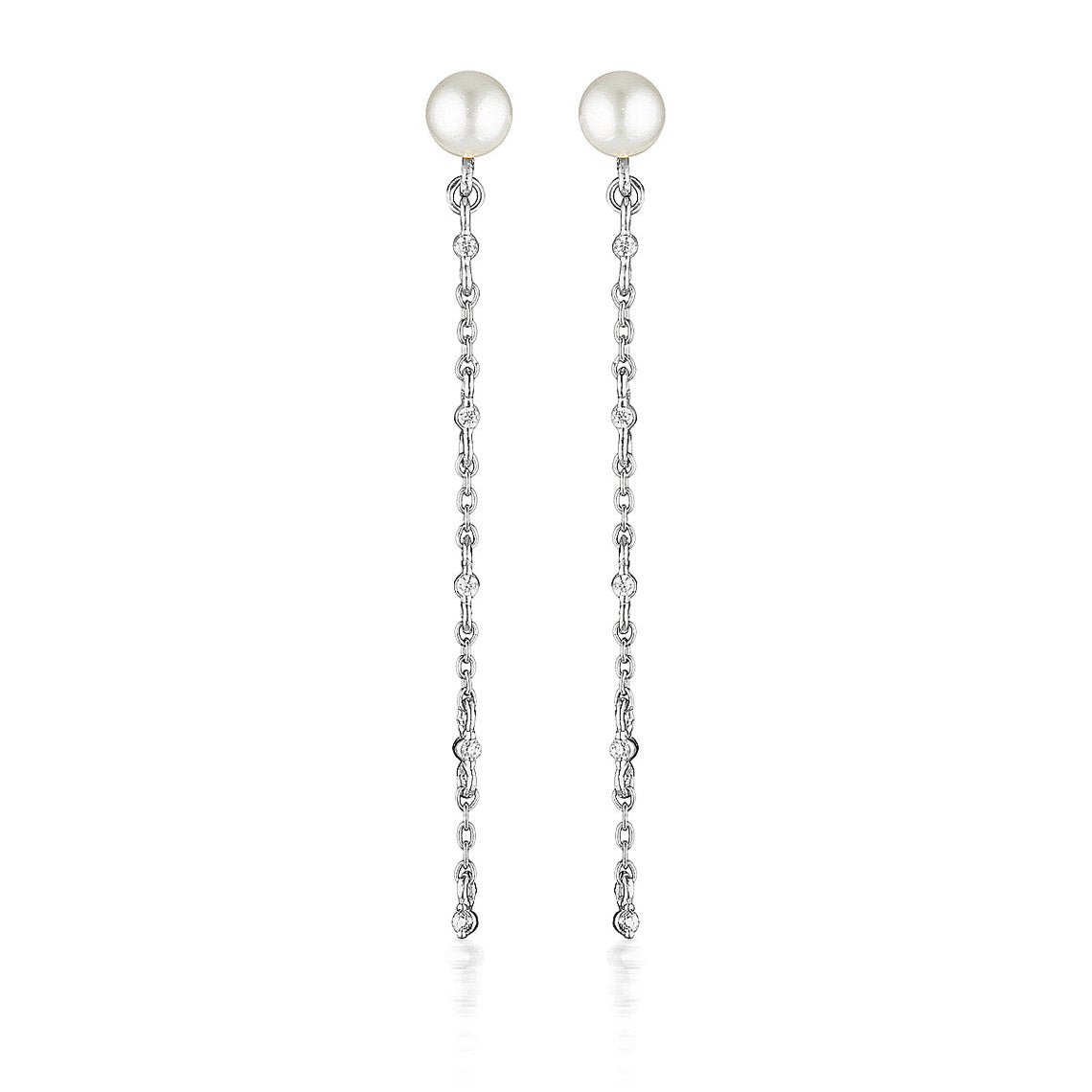 Red Carpet Globe Earrings Silver