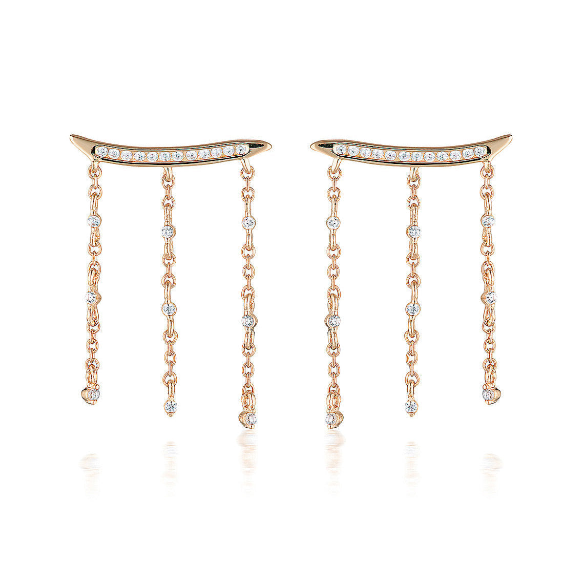 Red Carpet Billboard Earrings Rose Gold