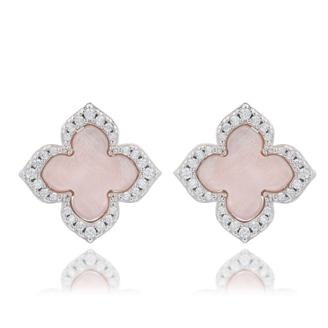 Georgini Sydney Soiree Fairwater Mother of Pearl Stud Earrings Silver