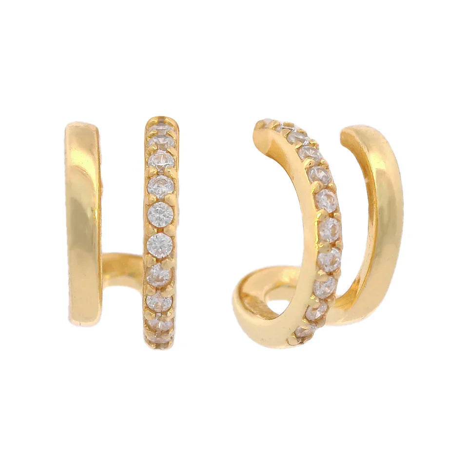 Georgini Midnight Velvet Ratri Double Earring Gold