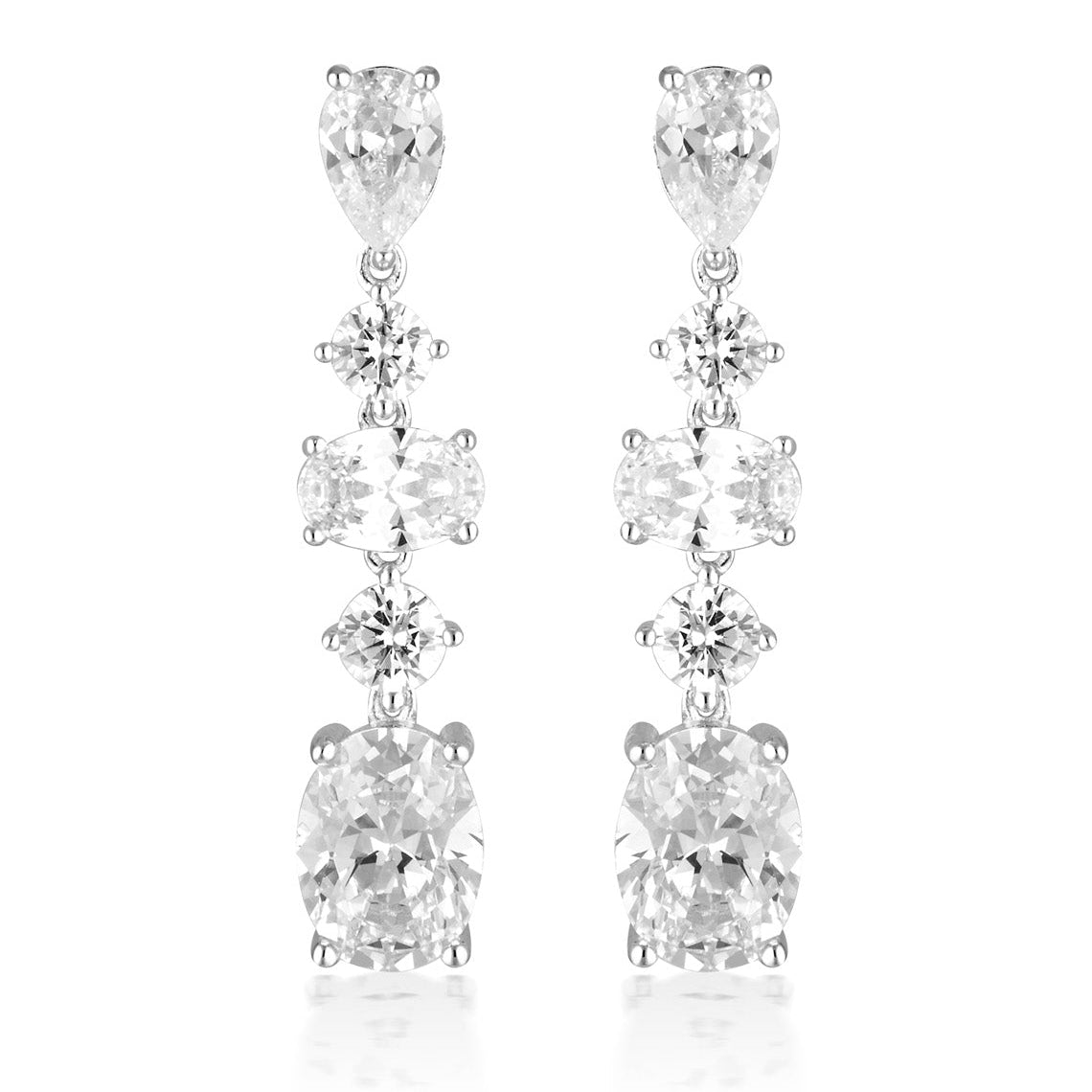 Iconic Bridal Christina Earrings Silver