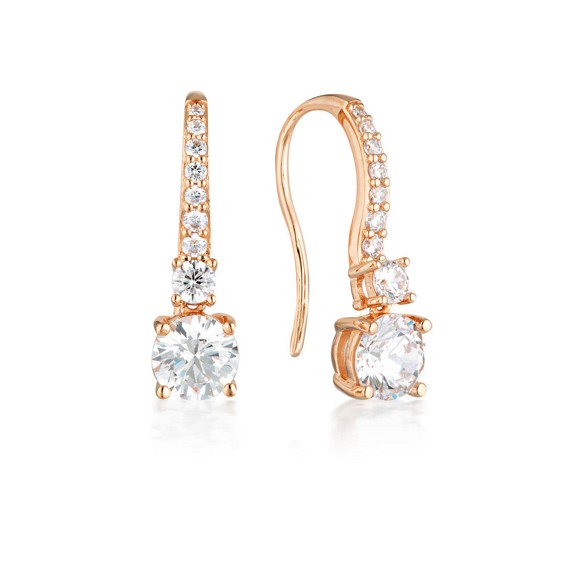Iconic Bridal Daphne Earrings Rose Gold