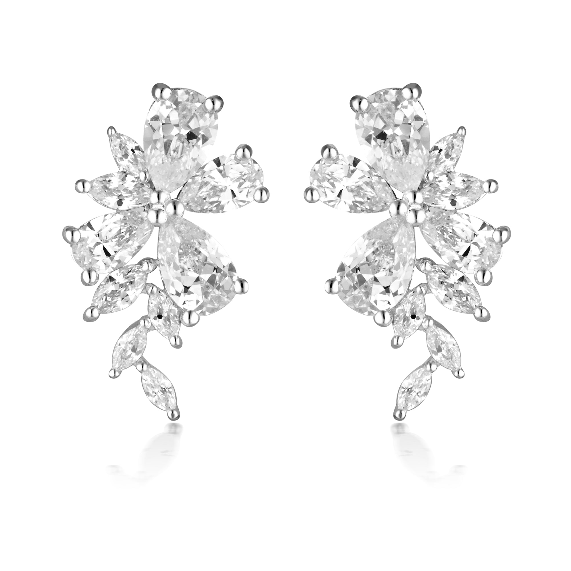 Iconic Bridal Hyacinth Earrings Silver