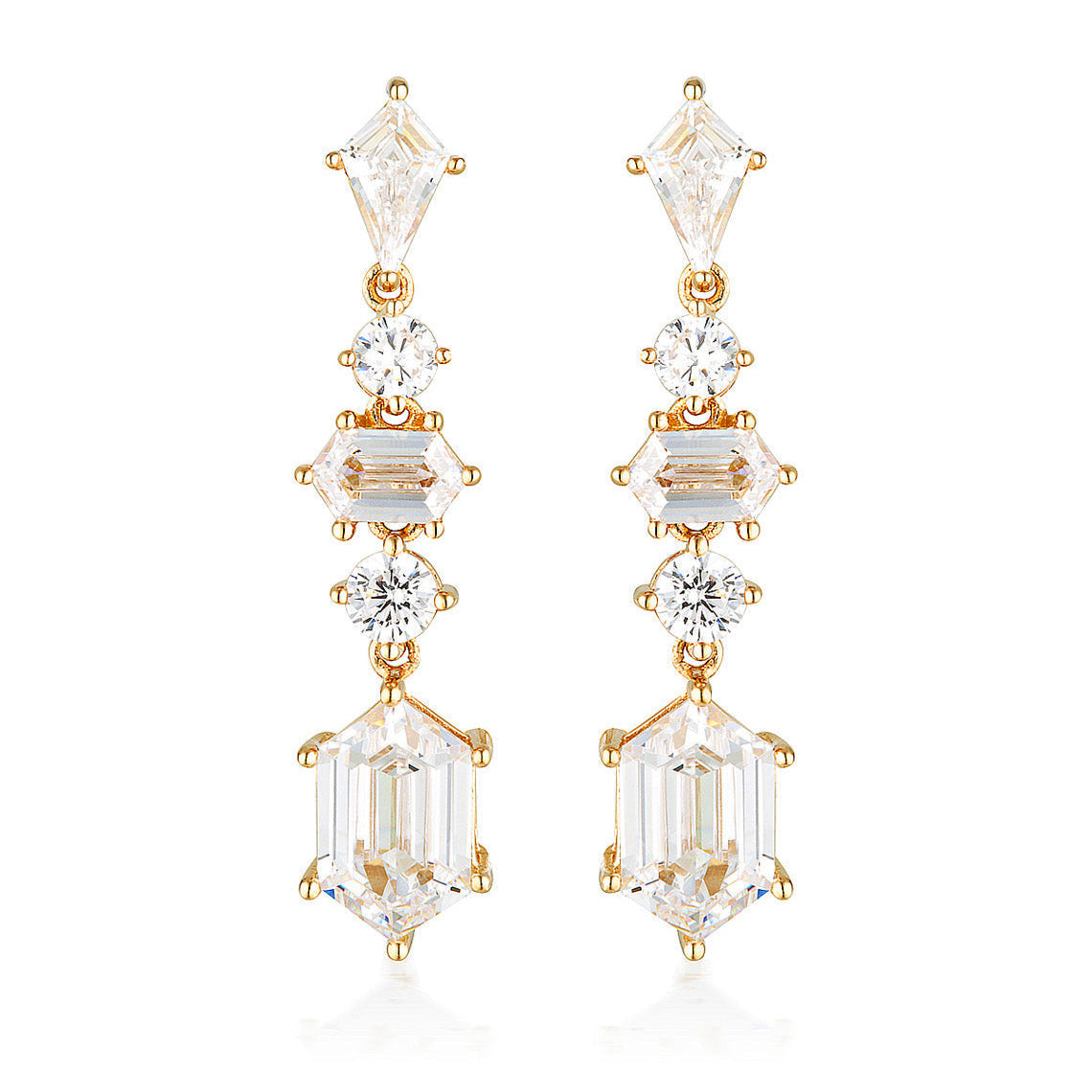 Rock Star Sword Gold Earrings