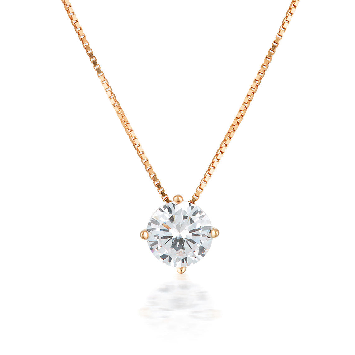 Moissanite Pendant 1tcw in 9ct Rose Gold