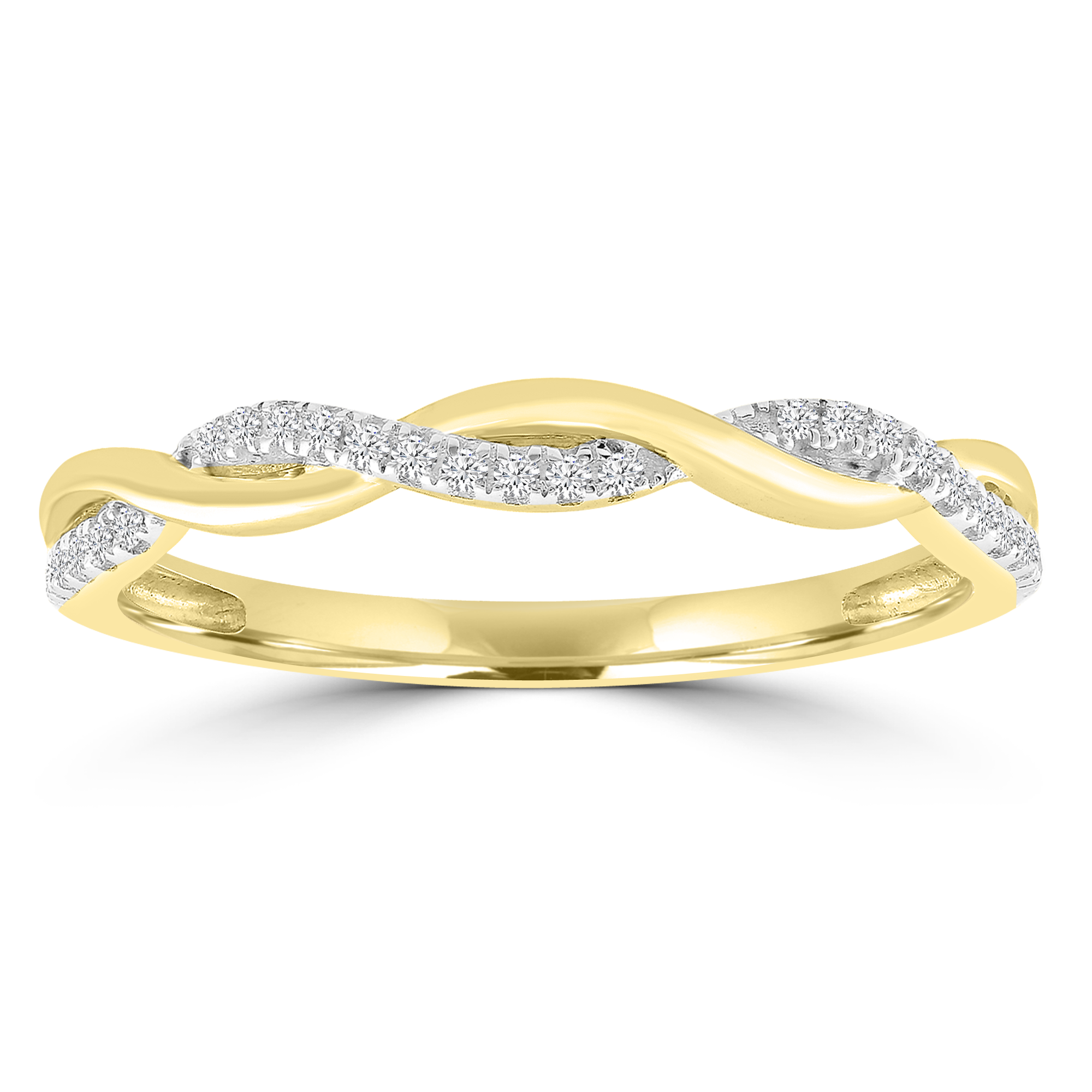 Diamond Ring with 0.07ct Diamonds in 9ct Yellow Gold