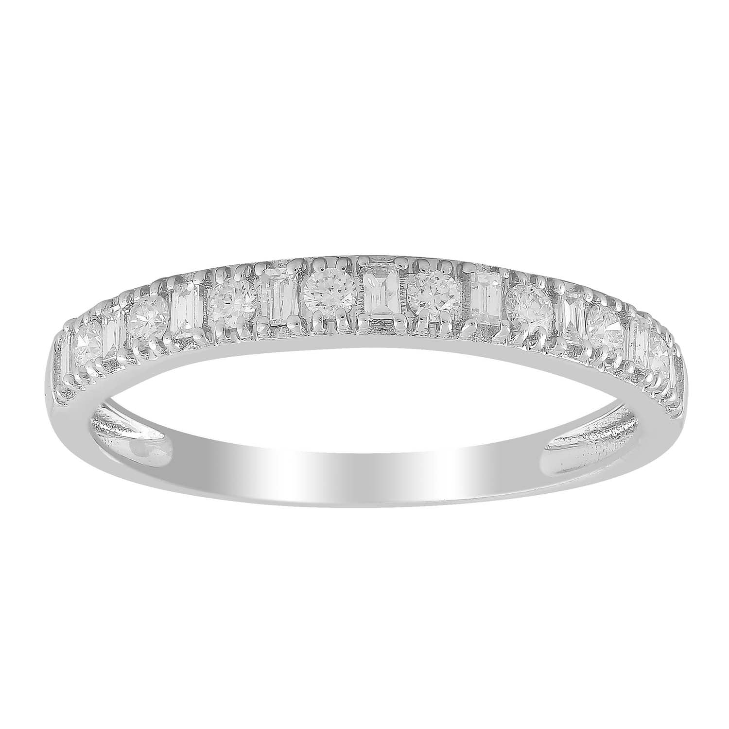 Ring with 0.20ct Diamond in 9ct White Gold