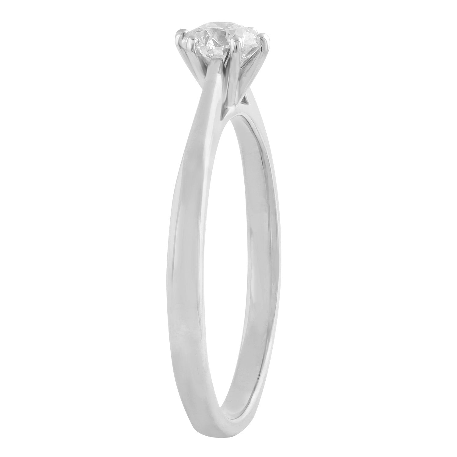 Solitaire Ring with 0.50ct Diamonds in 9ct White Gold