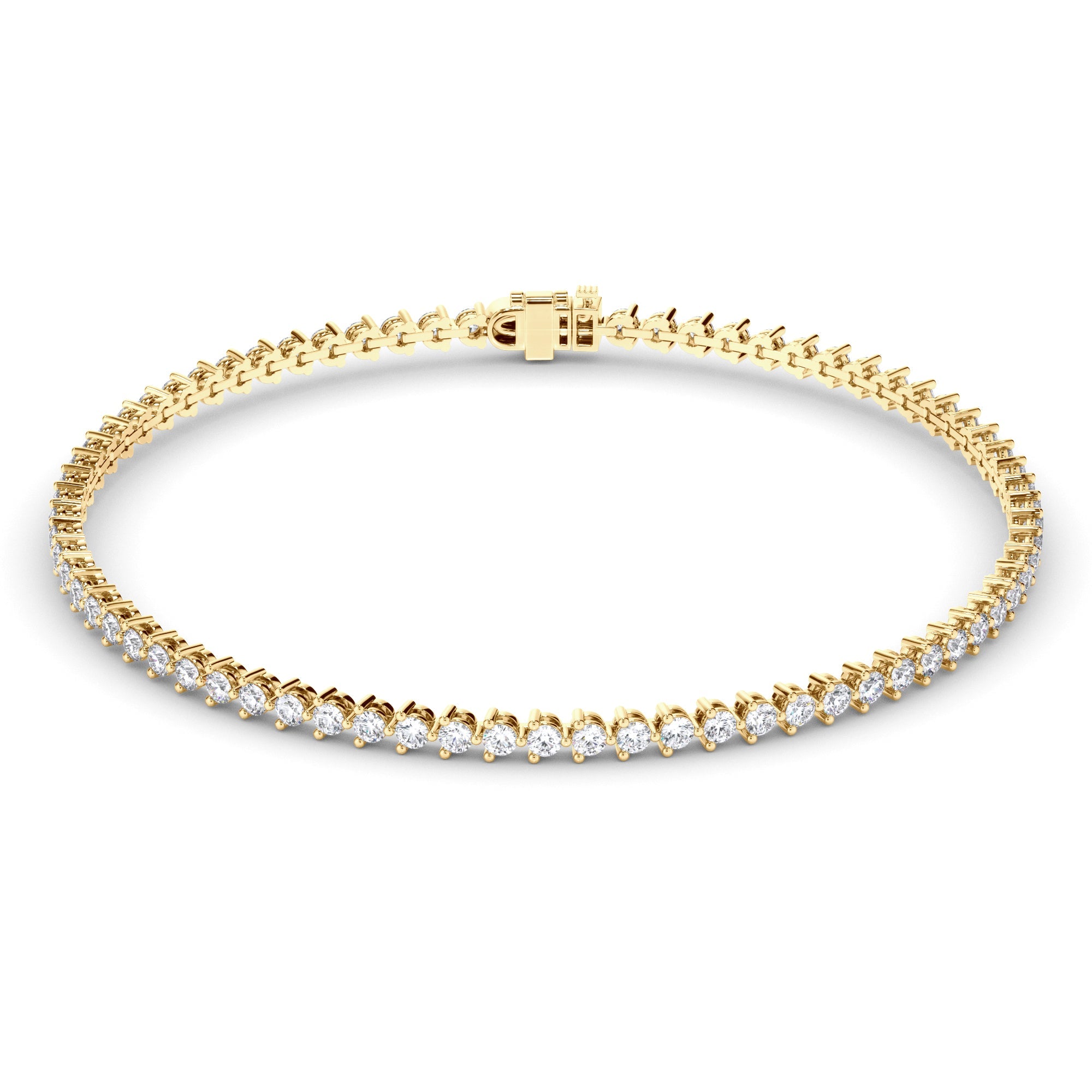 Round Brilliant Cut Laboratory Grown Diamond Tennis Bracelet